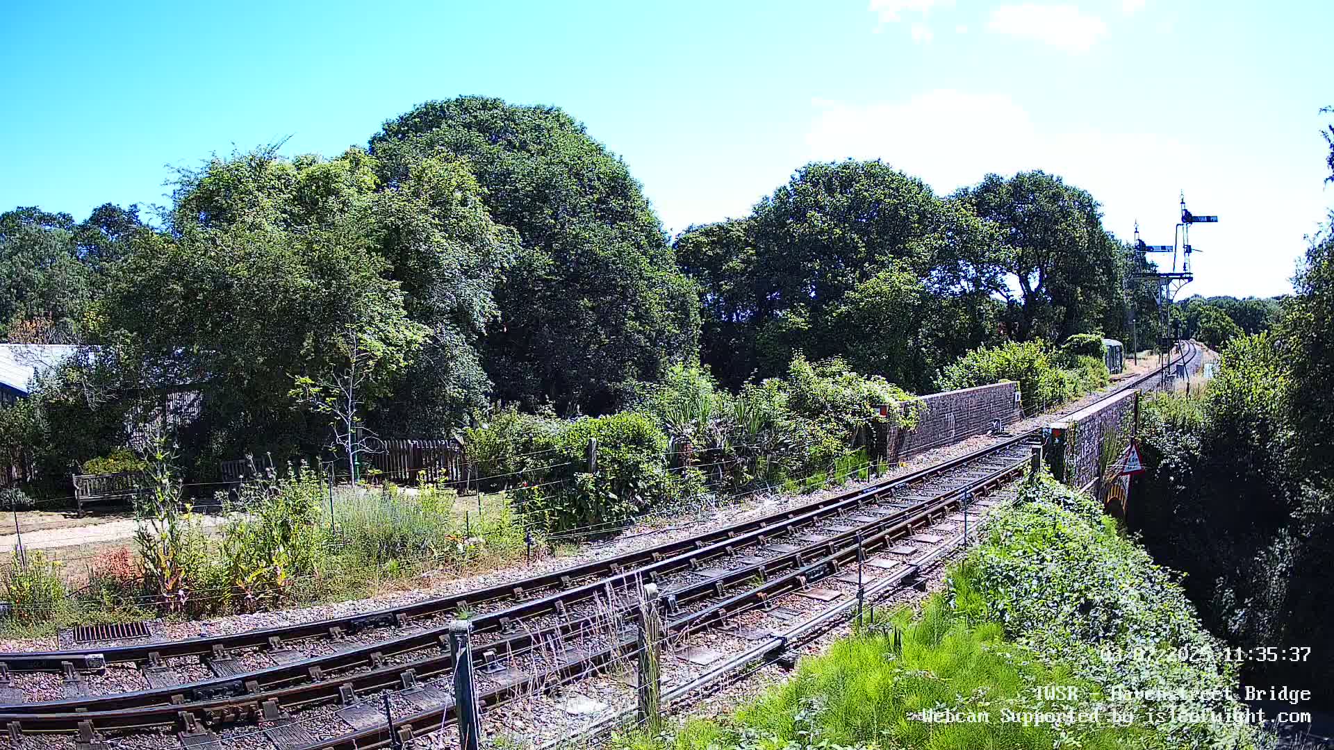Isle of Wight Steam Railway, Havenstreet Railway Bridge Live Cam - Havenstreet & Ashey, Isle of Wight, Southeast, England, United Kingdom