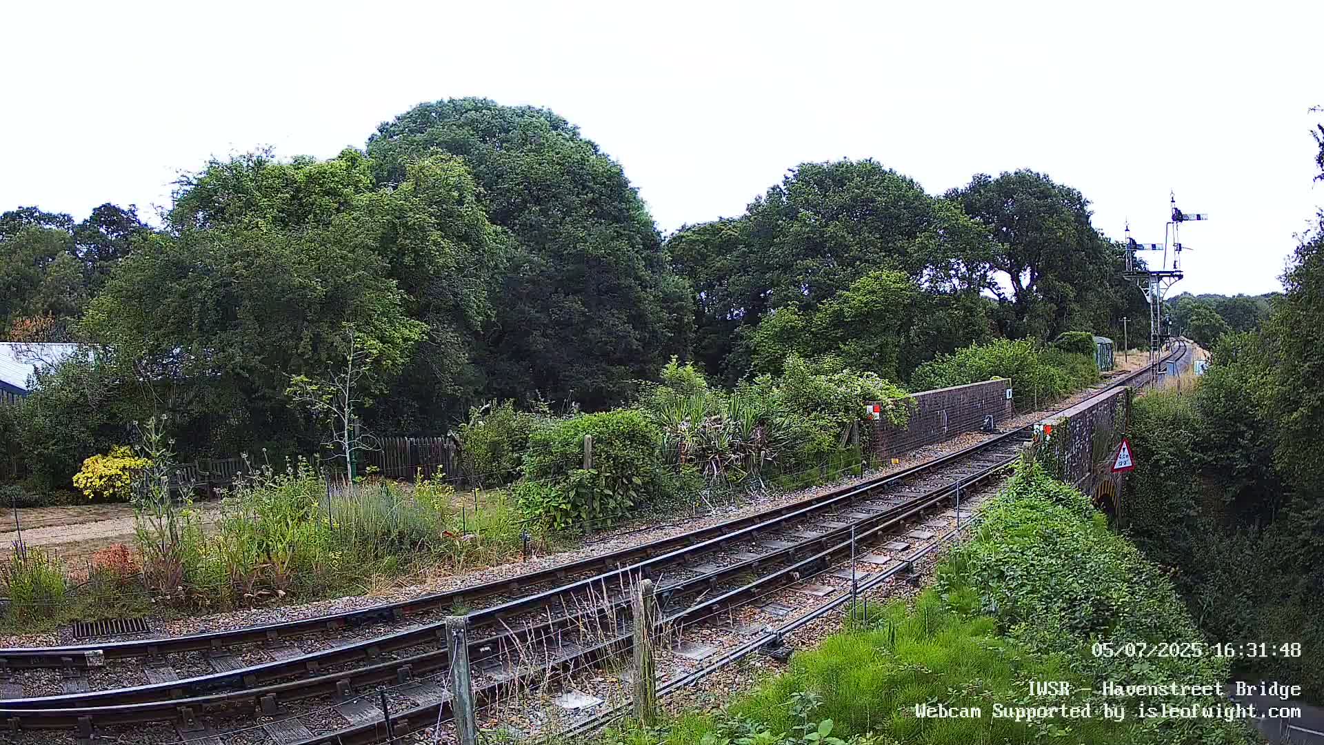 Isle of Wight Steam Railway, Havenstreet Railway Bridge Live Cam - Havenstreet & Ashey, Isle of Wight, Southeast, England, United Kingdom