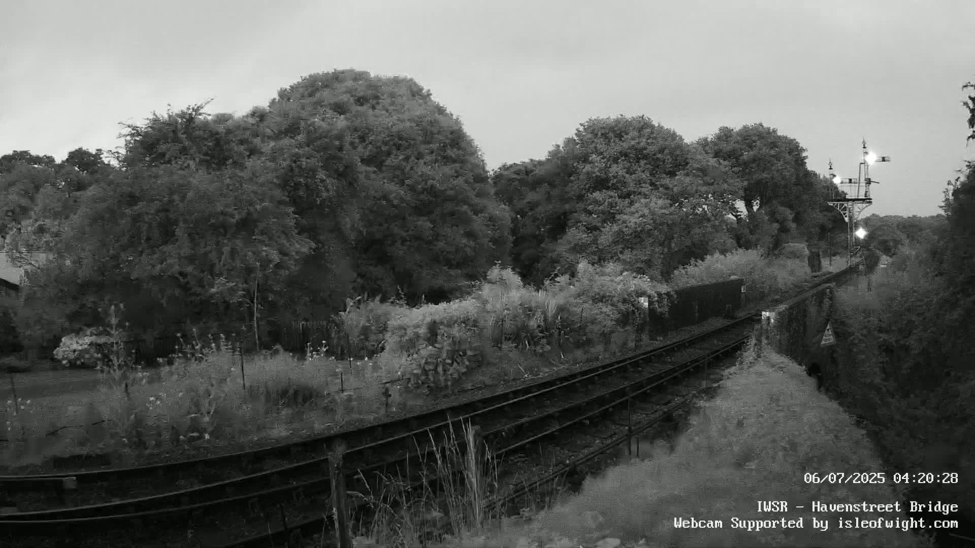 Isle of Wight Steam Railway, Havenstreet Railway Bridge Live Cam - Havenstreet & Ashey, Isle of Wight, Southeast, England, United Kingdom