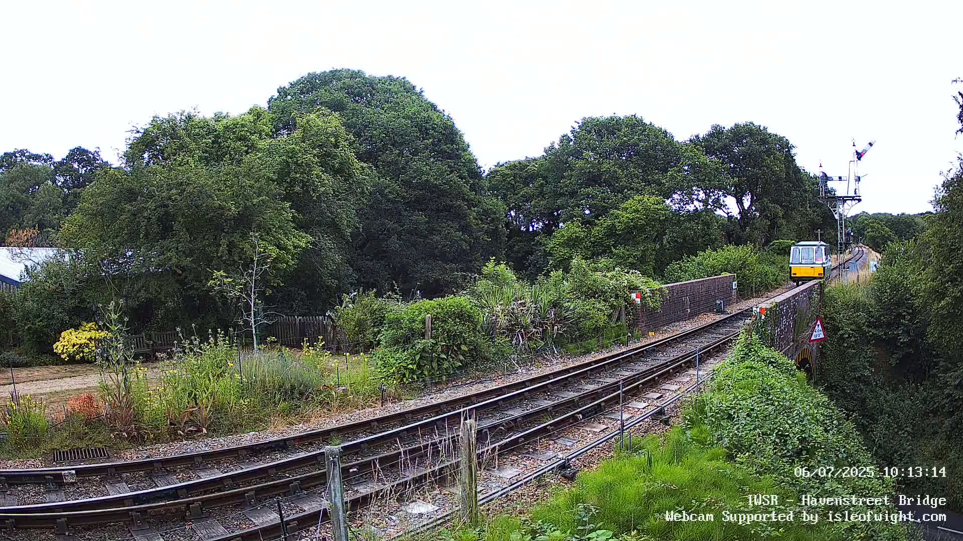 Isle of Wight Steam Railway, Havenstreet Railway Bridge Live Cam - Havenstreet & Ashey, Isle of Wight, Southeast, England, United Kingdom