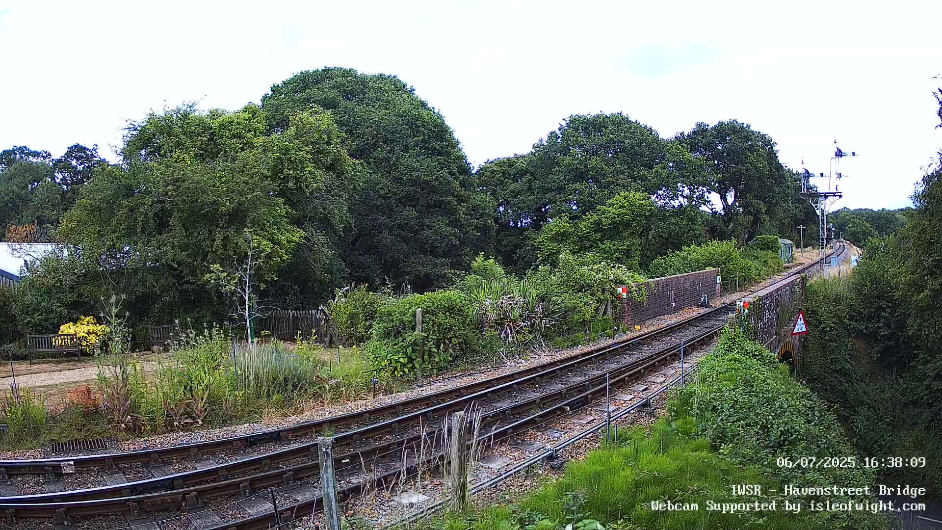 Isle of Wight Steam Railway, Havenstreet Railway Bridge Live Cam - Havenstreet & Ashey, Isle of Wight, Southeast, England, United Kingdom