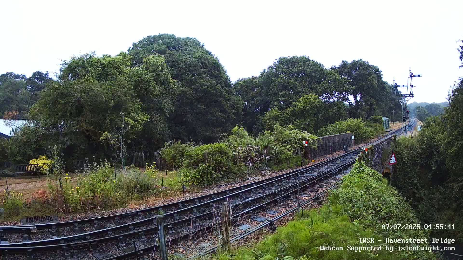 Isle of Wight Steam Railway, Havenstreet Railway Bridge Live Cam - Havenstreet & Ashey, Isle of Wight, Southeast, England, United Kingdom