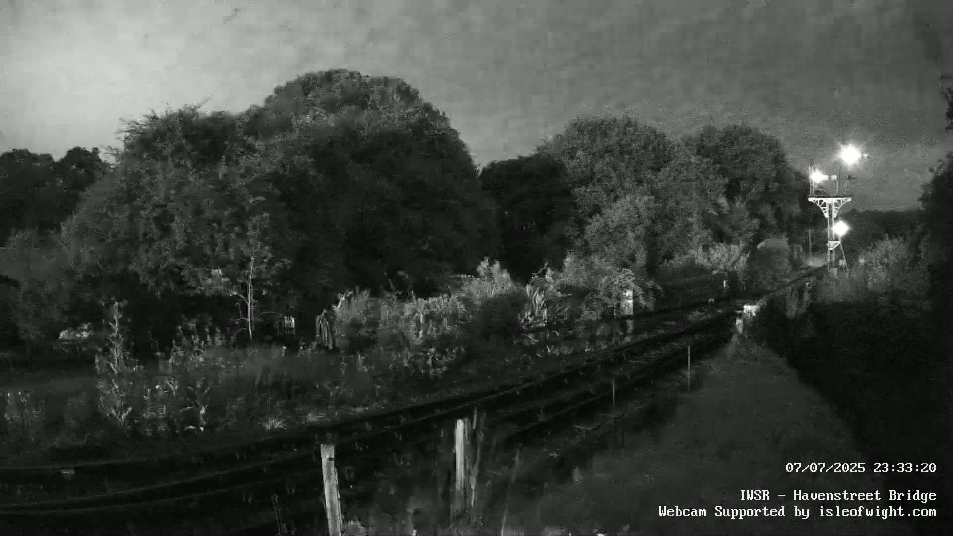 Isle of Wight Steam Railway, Havenstreet Railway Bridge Live Cam - Havenstreet & Ashey, Isle of Wight, Southeast, England, United Kingdom