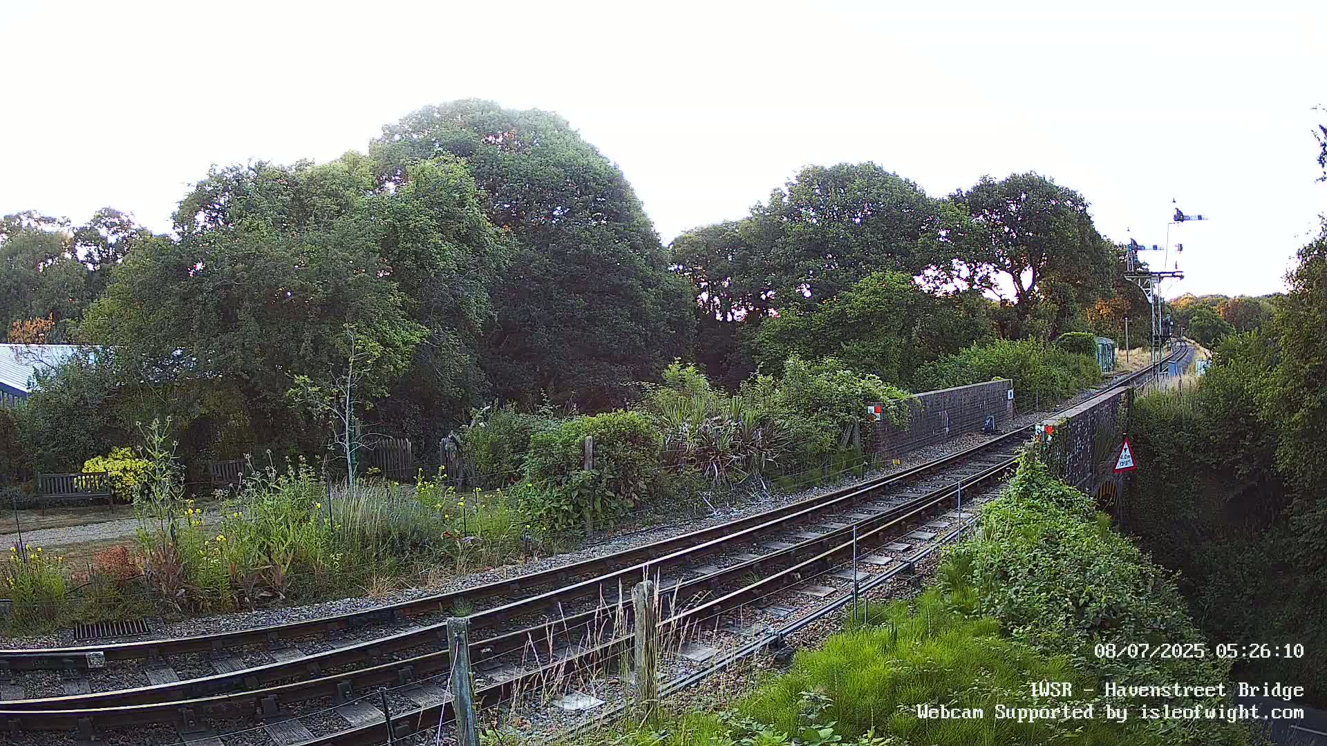 Isle of Wight Steam Railway, Havenstreet Railway Bridge Live Cam - Havenstreet & Ashey, Isle of Wight, Southeast, England, United Kingdom