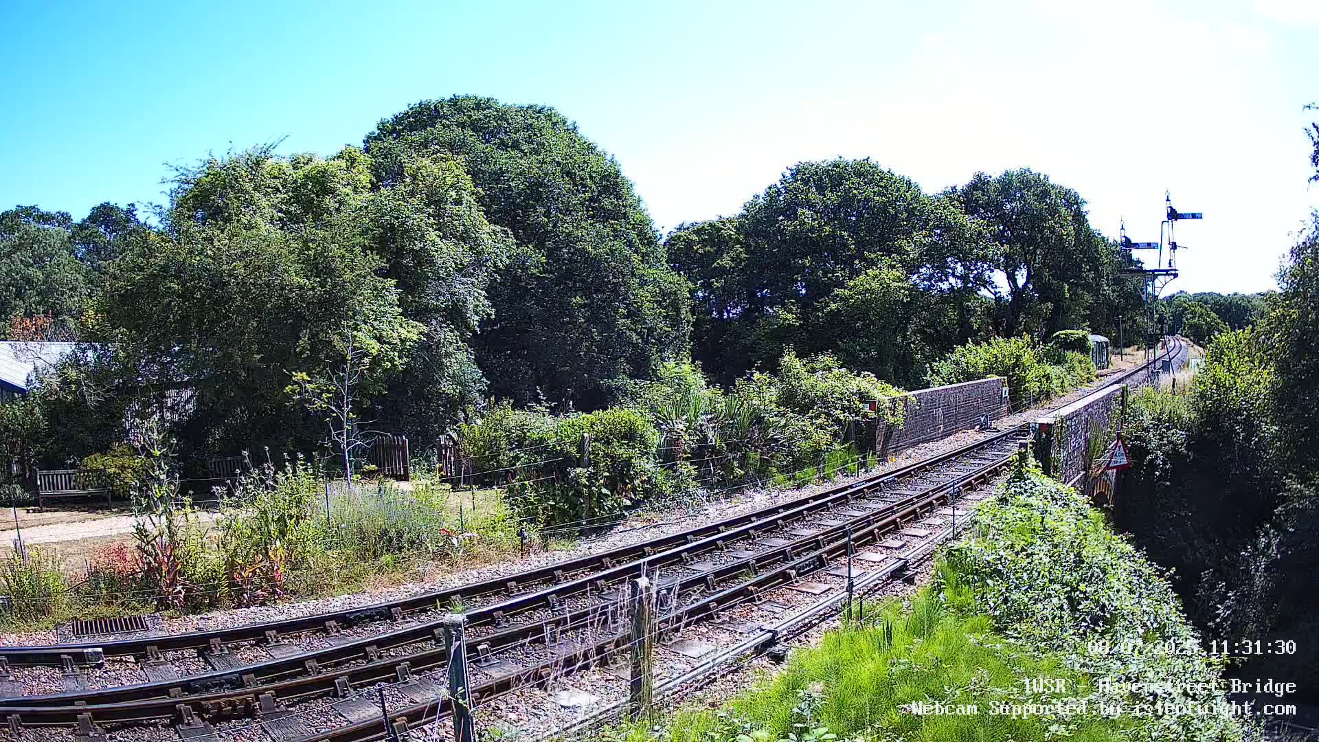 Isle of Wight Steam Railway, Havenstreet Railway Bridge Live Cam - Havenstreet & Ashey, Isle of Wight, Southeast, England, United Kingdom