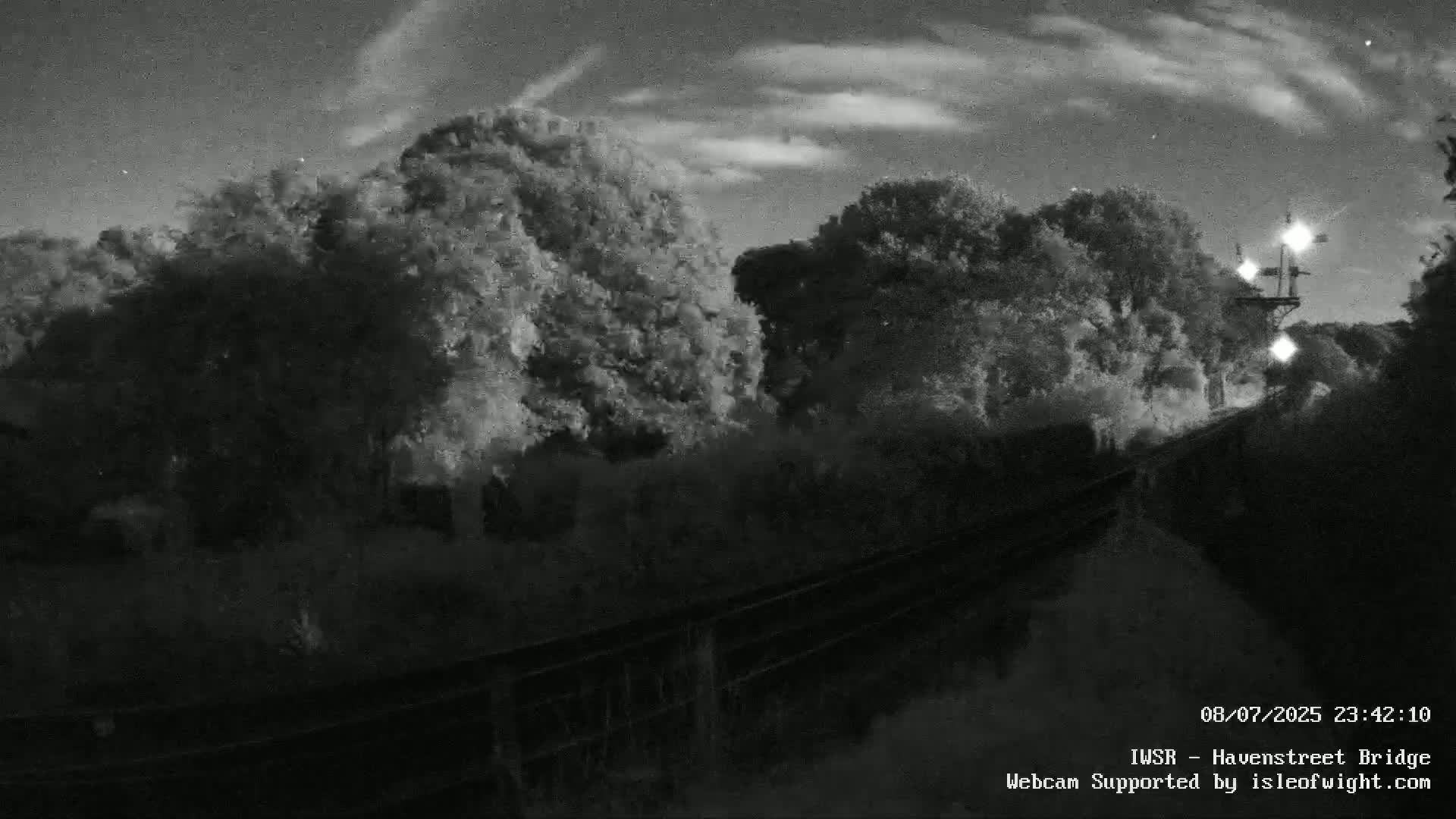 Isle of Wight Steam Railway, Havenstreet Railway Bridge Live Cam - Havenstreet & Ashey, Isle of Wight, Southeast, England, United Kingdom