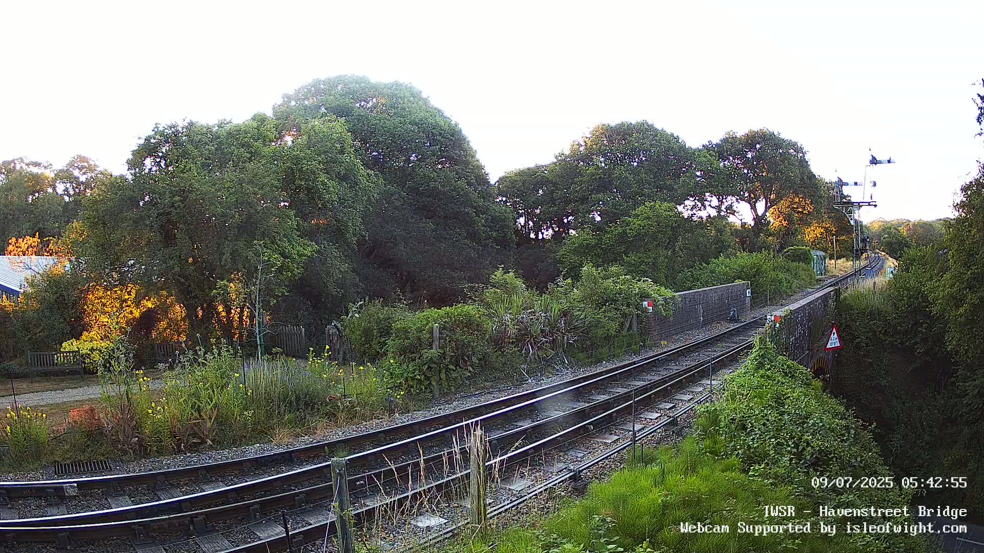 Isle of Wight Steam Railway, Havenstreet Railway Bridge Live Cam - Havenstreet & Ashey, Isle of Wight, Southeast, England, United Kingdom