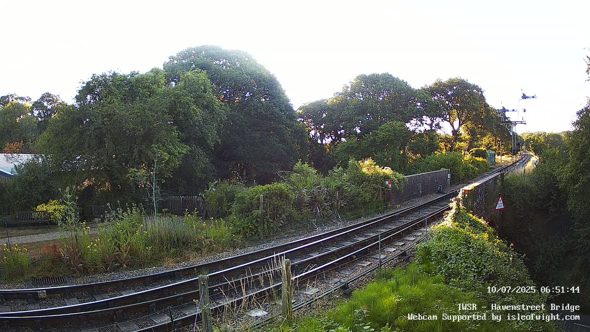 Isle of Wight Steam Railway, Havenstreet Railway Bridge Live Cam - Havenstreet & Ashey, Isle of Wight, Southeast, England, United Kingdom