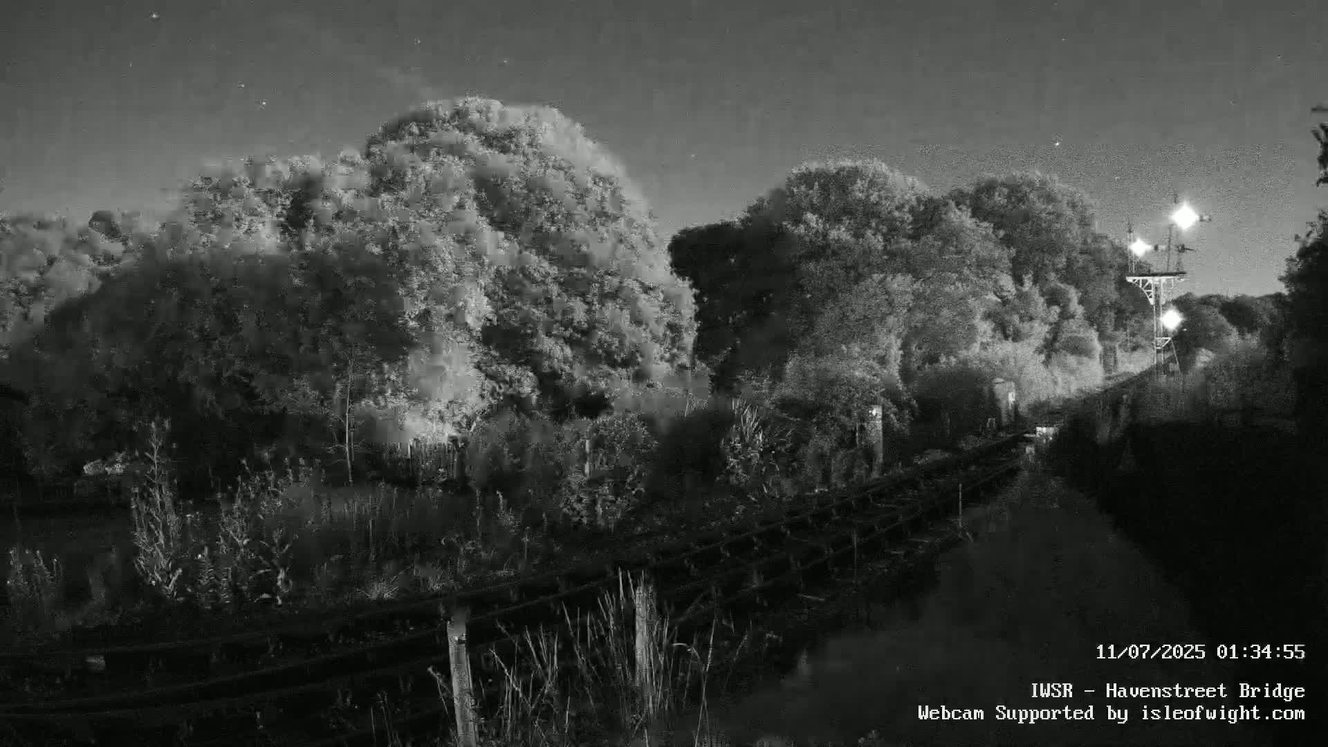 Isle of Wight Steam Railway, Havenstreet Railway Bridge Live Cam - Havenstreet & Ashey, Isle of Wight, Southeast, England, United Kingdom