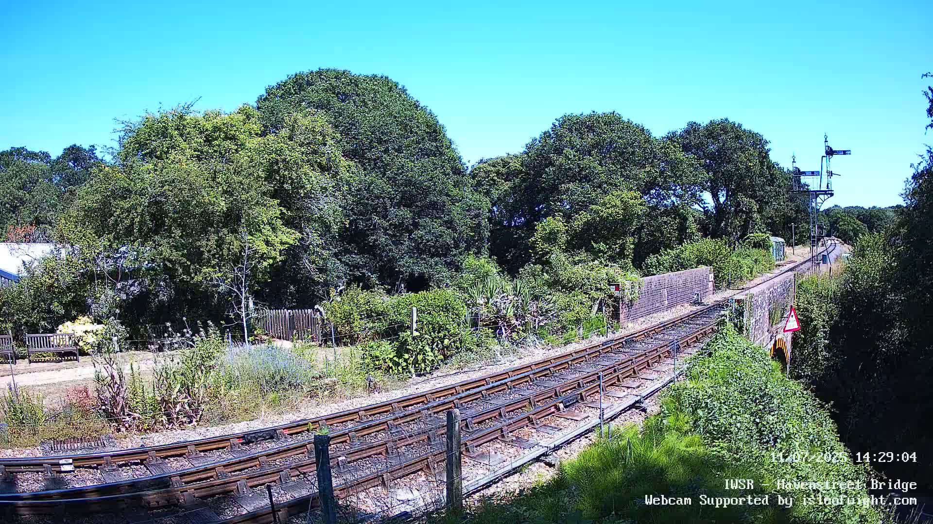 Isle of Wight Steam Railway, Havenstreet Railway Bridge Live Cam - Havenstreet & Ashey, Isle of Wight, Southeast, England, United Kingdom