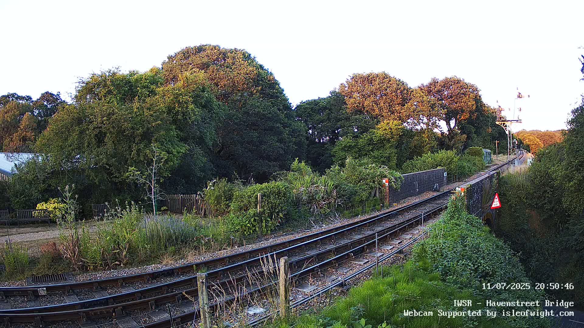Isle of Wight Steam Railway, Havenstreet Railway Bridge Live Cam - Havenstreet & Ashey, Isle of Wight, Southeast, England, United Kingdom