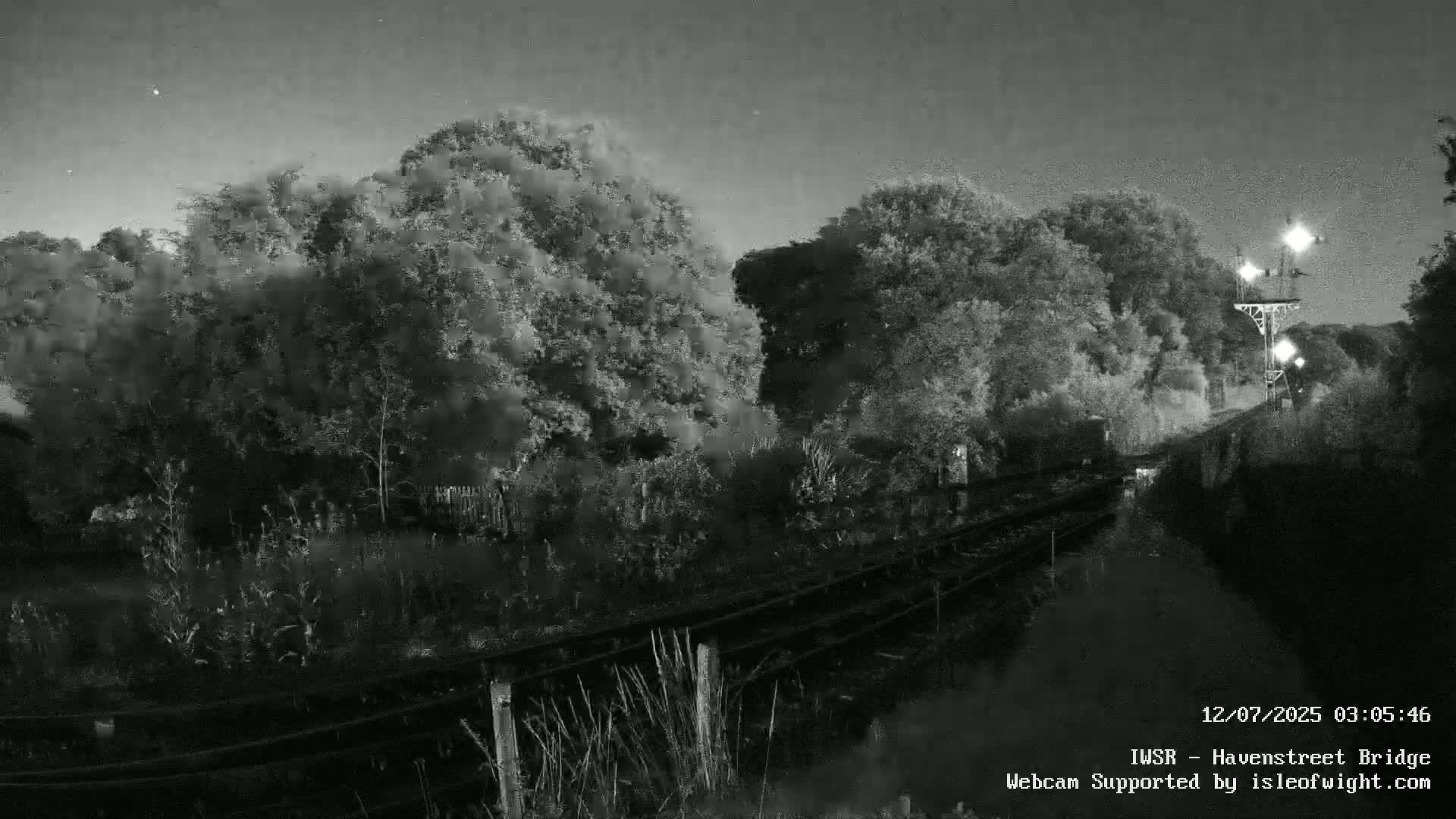 Isle of Wight Steam Railway, Havenstreet Railway Bridge Live Cam - Havenstreet & Ashey, Isle of Wight, Southeast, England, United Kingdom