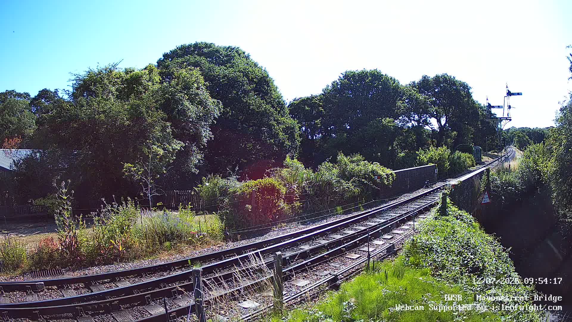 Isle of Wight Steam Railway, Havenstreet Railway Bridge Live Cam - Havenstreet & Ashey, Isle of Wight, Southeast, England, United Kingdom