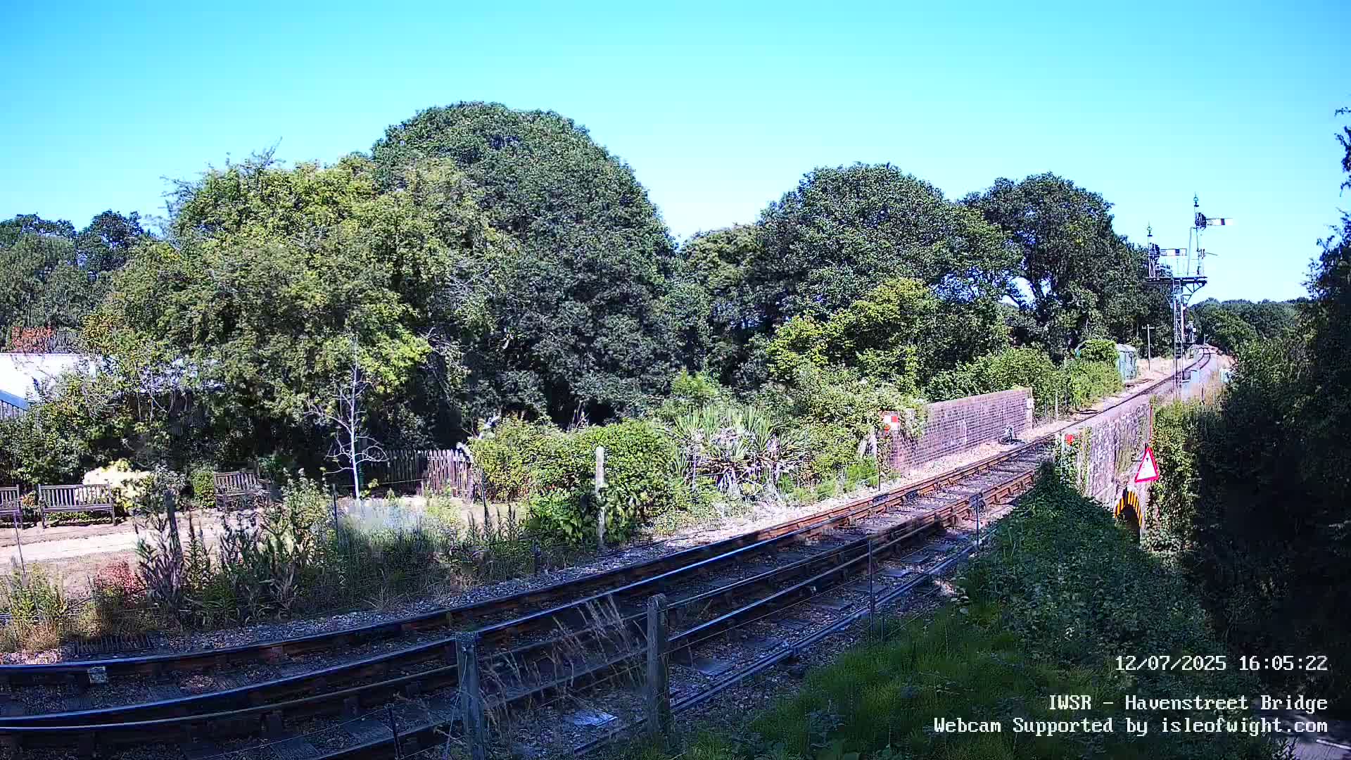 Isle of Wight Steam Railway, Havenstreet Railway Bridge Live Cam - Havenstreet & Ashey, Isle of Wight, Southeast, England, United Kingdom