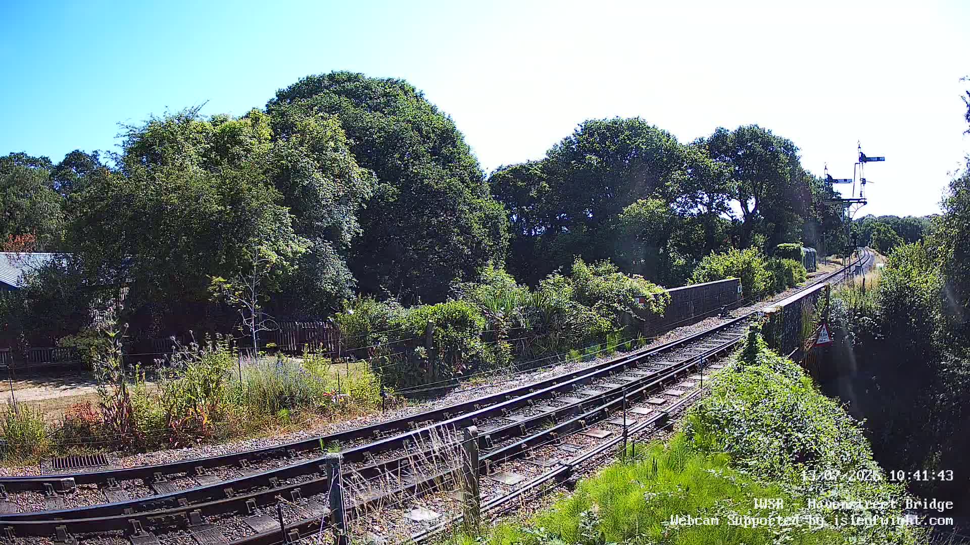 Isle of Wight Steam Railway, Havenstreet Railway Bridge Live Cam - Havenstreet & Ashey, Isle of Wight, Southeast, England, United Kingdom