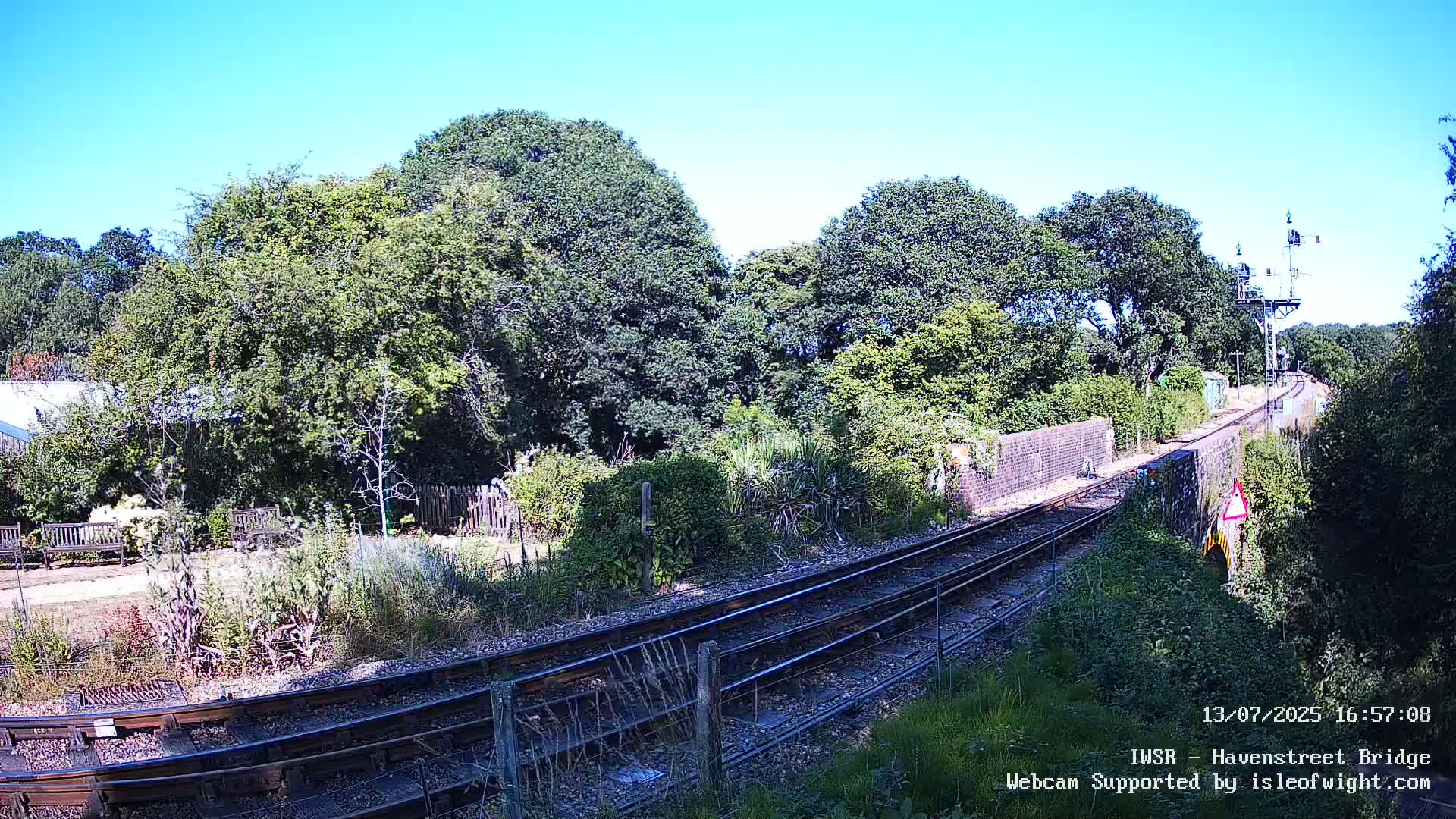 Isle of Wight Steam Railway, Havenstreet Railway Bridge Live Cam - Havenstreet & Ashey, Isle of Wight, Southeast, England, United Kingdom
