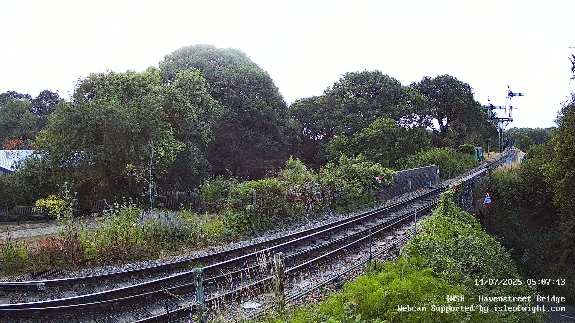 Isle of Wight Steam Railway, Havenstreet Railway Bridge Live Cam - Havenstreet & Ashey, Isle of Wight, Southeast, England, United Kingdom