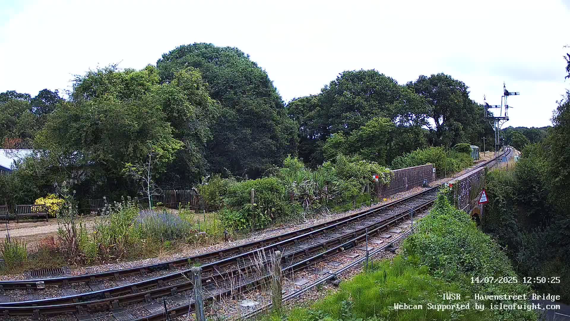 Isle of Wight Steam Railway, Havenstreet Railway Bridge Live Cam - Havenstreet & Ashey, Isle of Wight, Southeast, England, United Kingdom