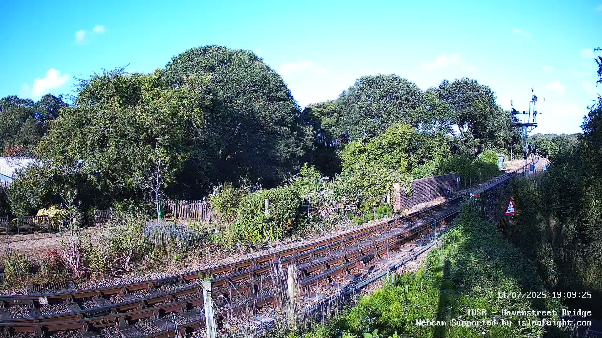 Isle of Wight Steam Railway, Havenstreet Railway Bridge Live Cam - Havenstreet & Ashey, Isle of Wight, Southeast, England, United Kingdom