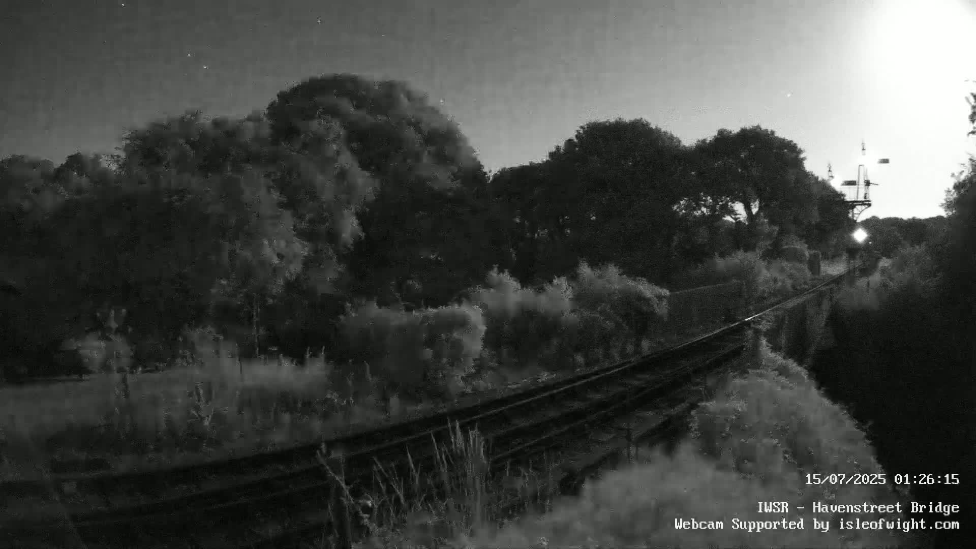Isle of Wight Steam Railway, Havenstreet Railway Bridge Live Cam - Havenstreet & Ashey, Isle of Wight, Southeast, England, United Kingdom