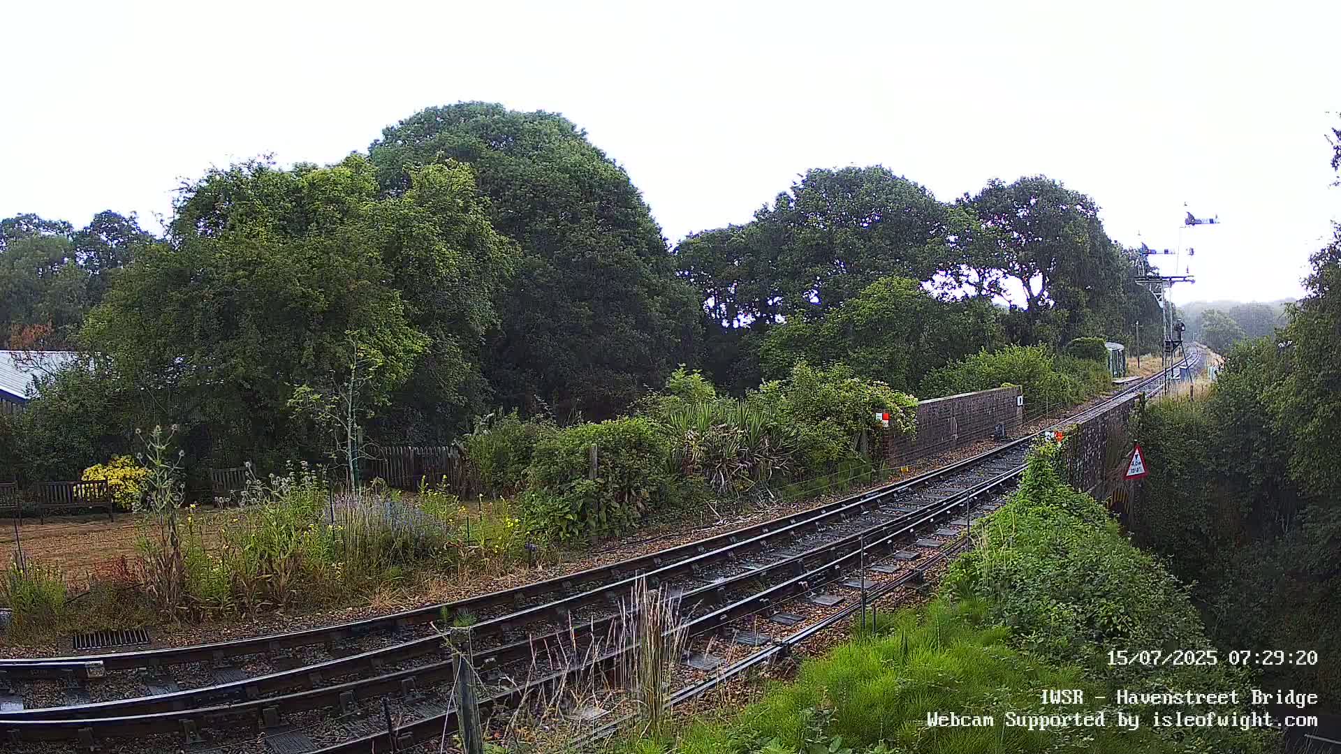 Isle of Wight Steam Railway, Havenstreet Railway Bridge Live Cam - Havenstreet & Ashey, Isle of Wight, Southeast, England, United Kingdom