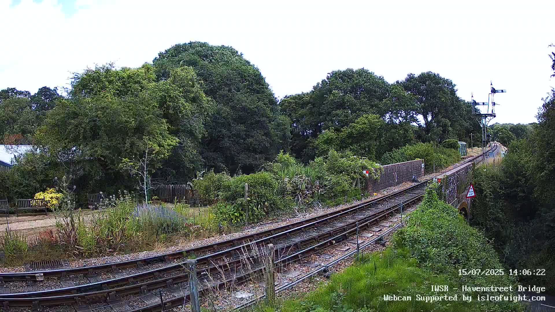 Isle of Wight Steam Railway, Havenstreet Railway Bridge Live Cam - Havenstreet & Ashey, Isle of Wight, Southeast, England, United Kingdom