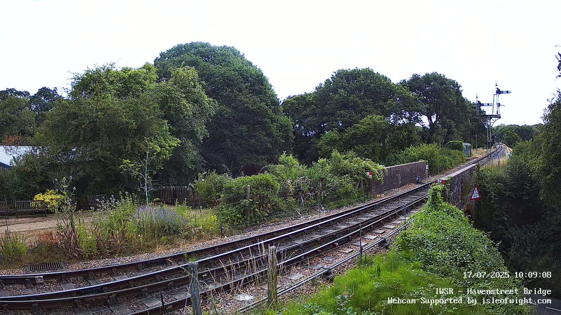 Isle of Wight Steam Railway, Havenstreet Railway Bridge Live Cam - Havenstreet & Ashey, Isle of Wight, Southeast, England, United Kingdom