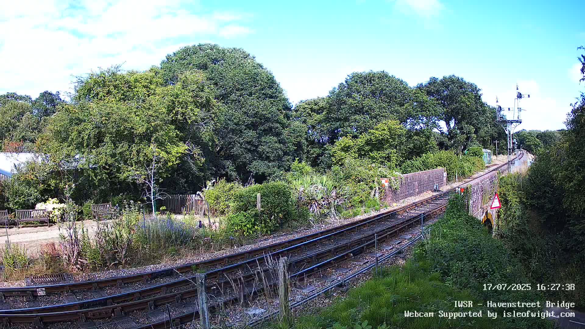 Isle of Wight Steam Railway, Havenstreet Railway Bridge Live Cam - Havenstreet & Ashey, Isle of Wight, Southeast, England, United Kingdom
