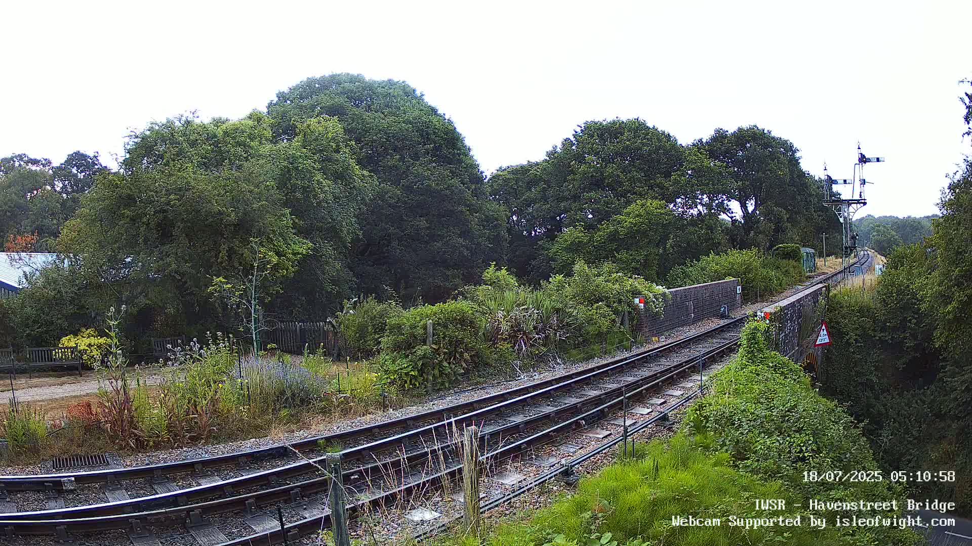 Isle of Wight Steam Railway, Havenstreet Railway Bridge Live Cam - Havenstreet & Ashey, Isle of Wight, Southeast, England, United Kingdom