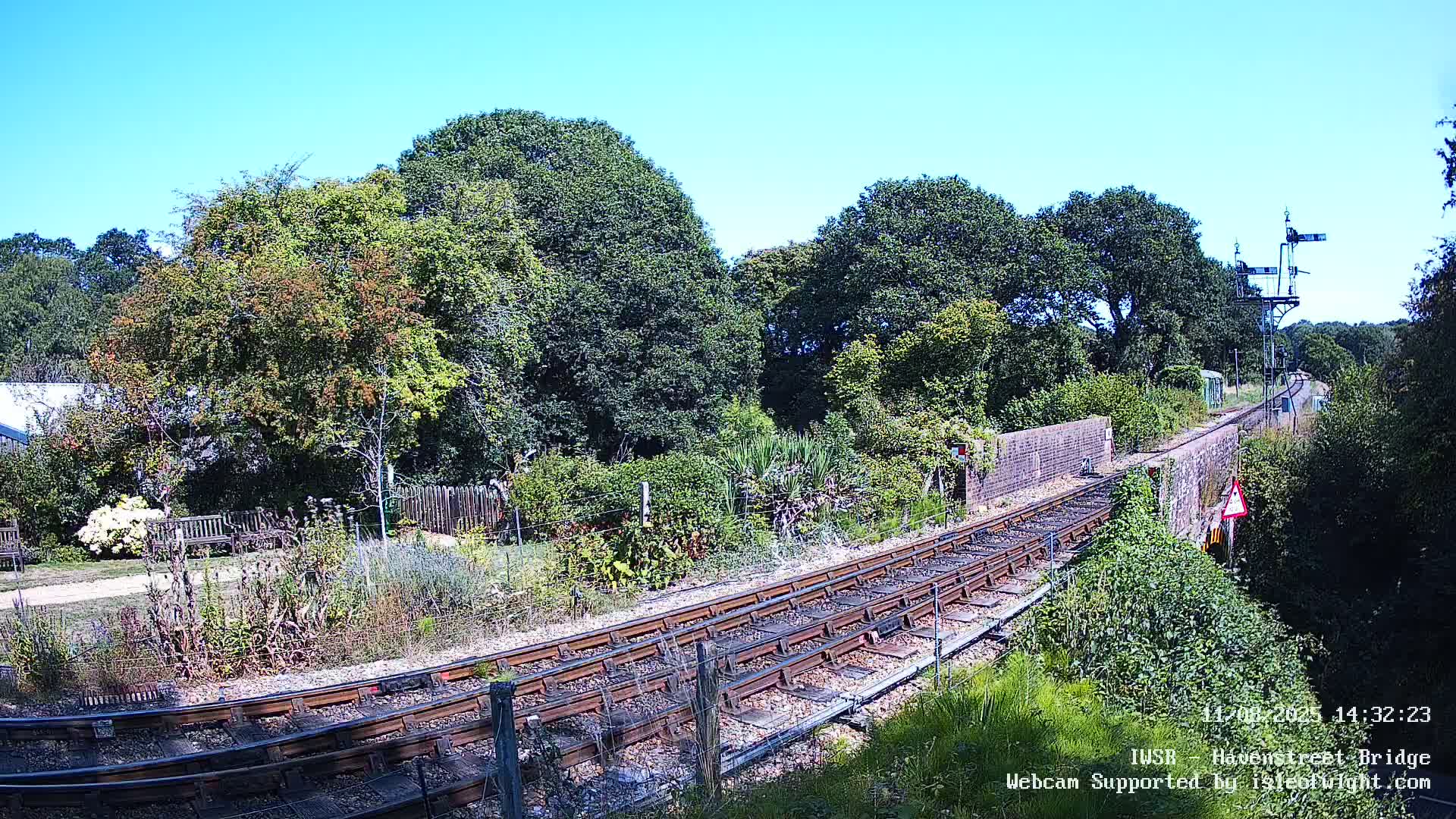 Isle of Wight Steam Railway, Havenstreet Railway Bridge Live Cam - Havenstreet & Ashey, Isle of Wight, Southeast, England, United Kingdom