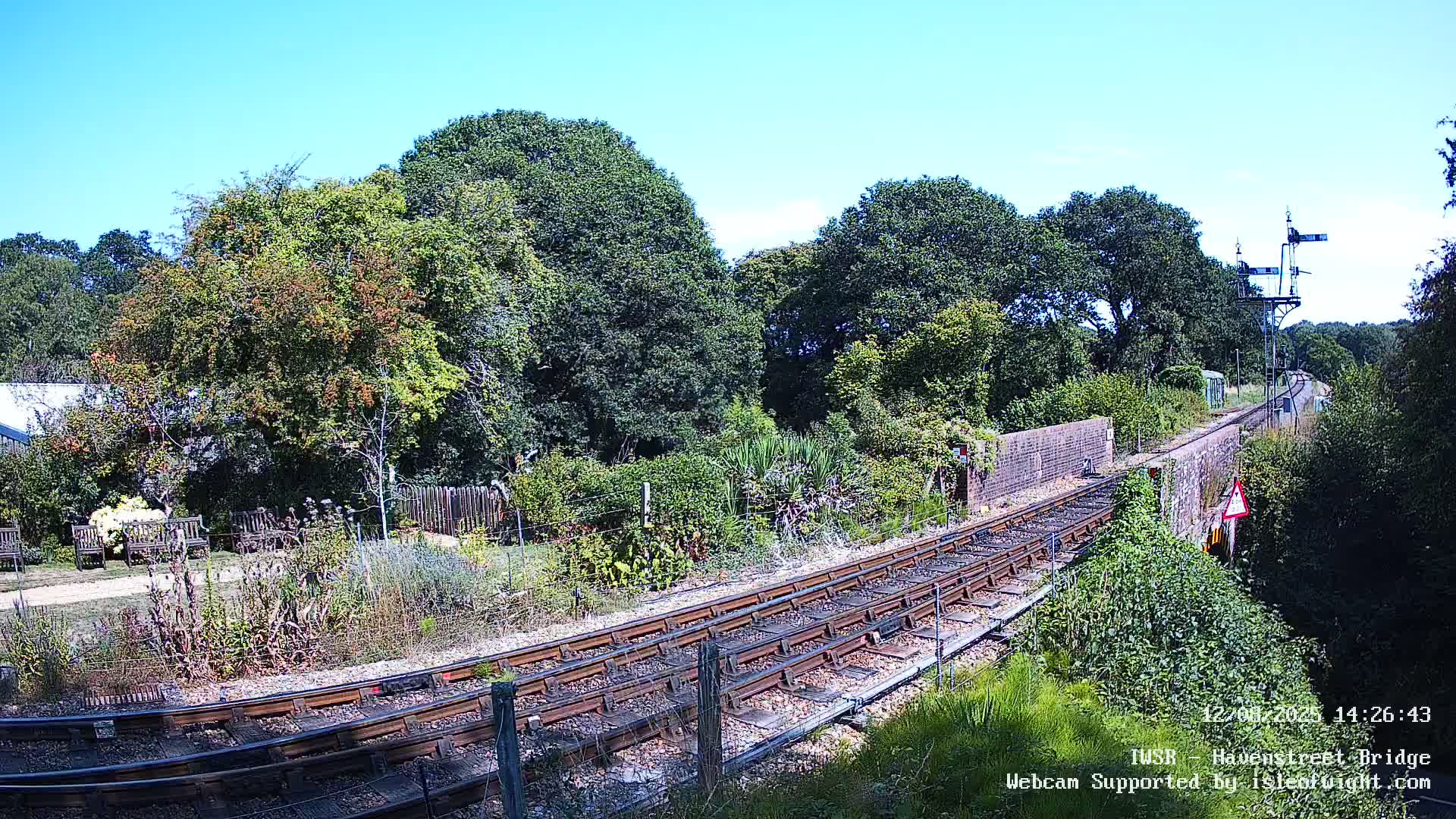 Isle of Wight Steam Railway, Havenstreet Railway Bridge Live Cam - Havenstreet & Ashey, Isle of Wight, Southeast, England, United Kingdom