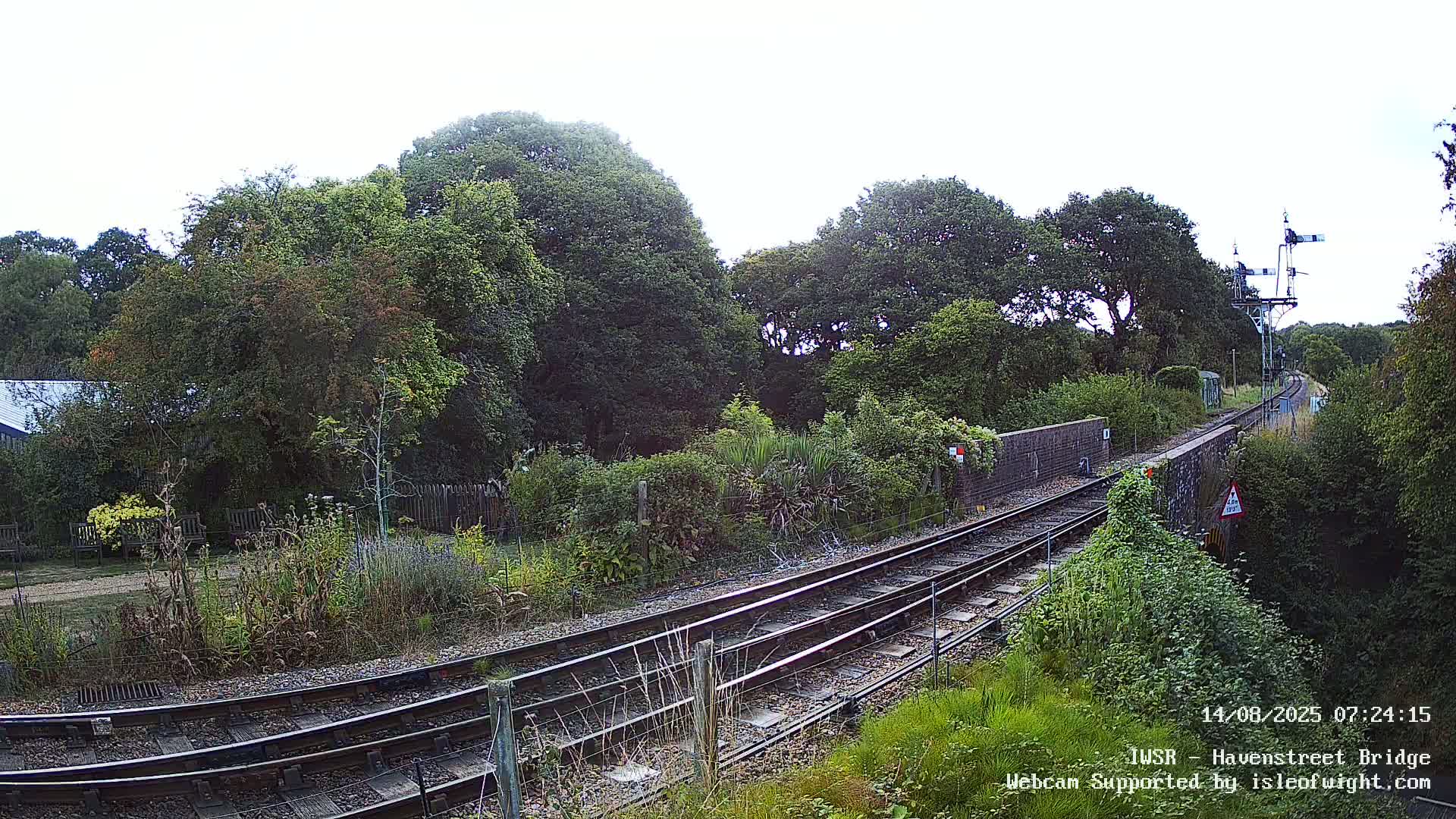 Isle of Wight Steam Railway, Havenstreet Railway Bridge Live Cam - Havenstreet & Ashey, Isle of Wight, Southeast, England, United Kingdom