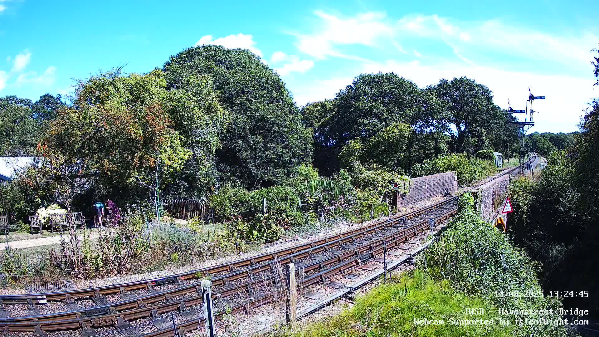 Isle of Wight Steam Railway, Havenstreet Railway Bridge Live Cam - Havenstreet & Ashey, Isle of Wight, Southeast, England, United Kingdom