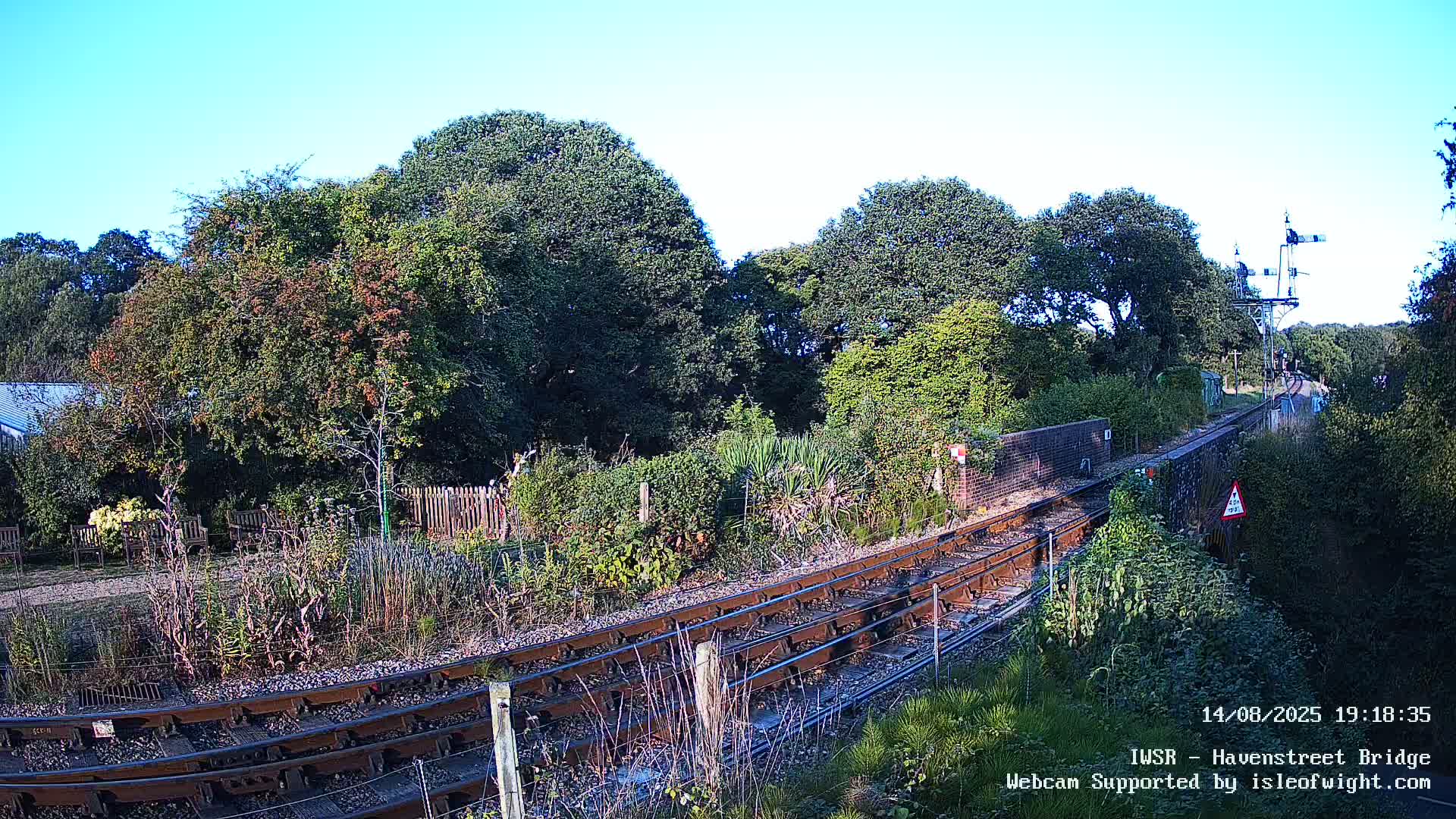 Isle of Wight Steam Railway, Havenstreet Railway Bridge Live Cam - Havenstreet & Ashey, Isle of Wight, Southeast, England, United Kingdom
