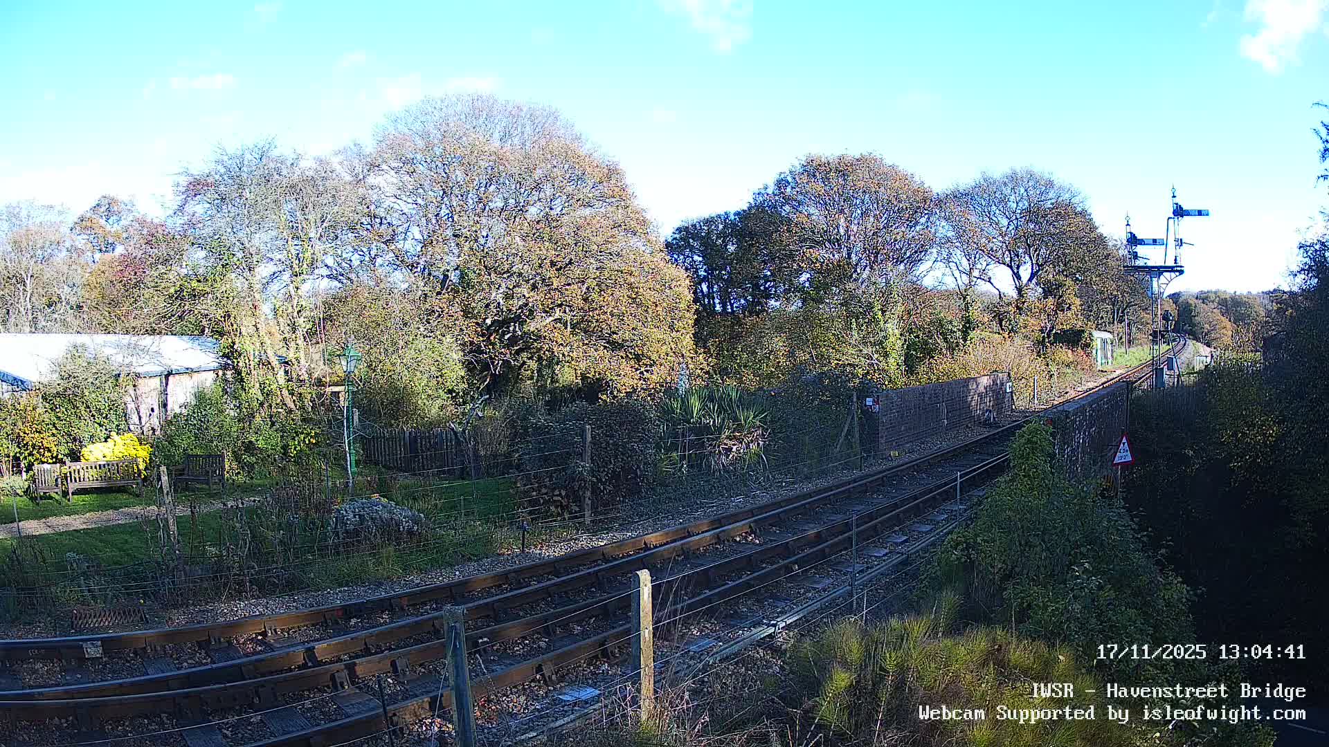Isle of Wight Steam Railway, Havenstreet Railway Bridge Live Cam - Havenstreet & Ashey, Isle of Wight, Southeast, England, United Kingdom