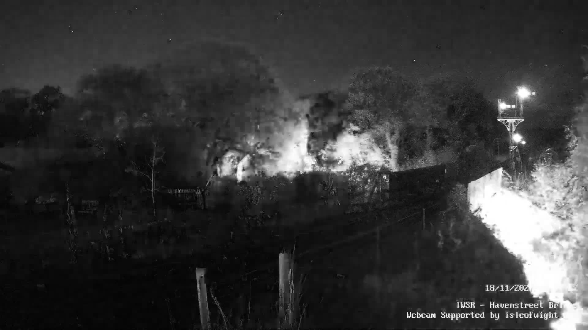 Isle of Wight Steam Railway, Havenstreet Railway Bridge Live Cam - Havenstreet & Ashey, Isle of Wight, Southeast, England, United Kingdom