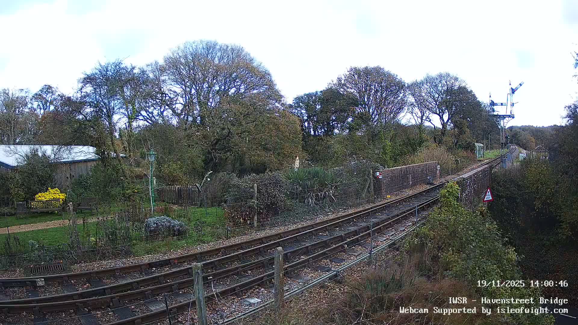 Isle of Wight Steam Railway, Havenstreet Railway Bridge Live Cam - Havenstreet & Ashey, Isle of Wight, Southeast, England, United Kingdom