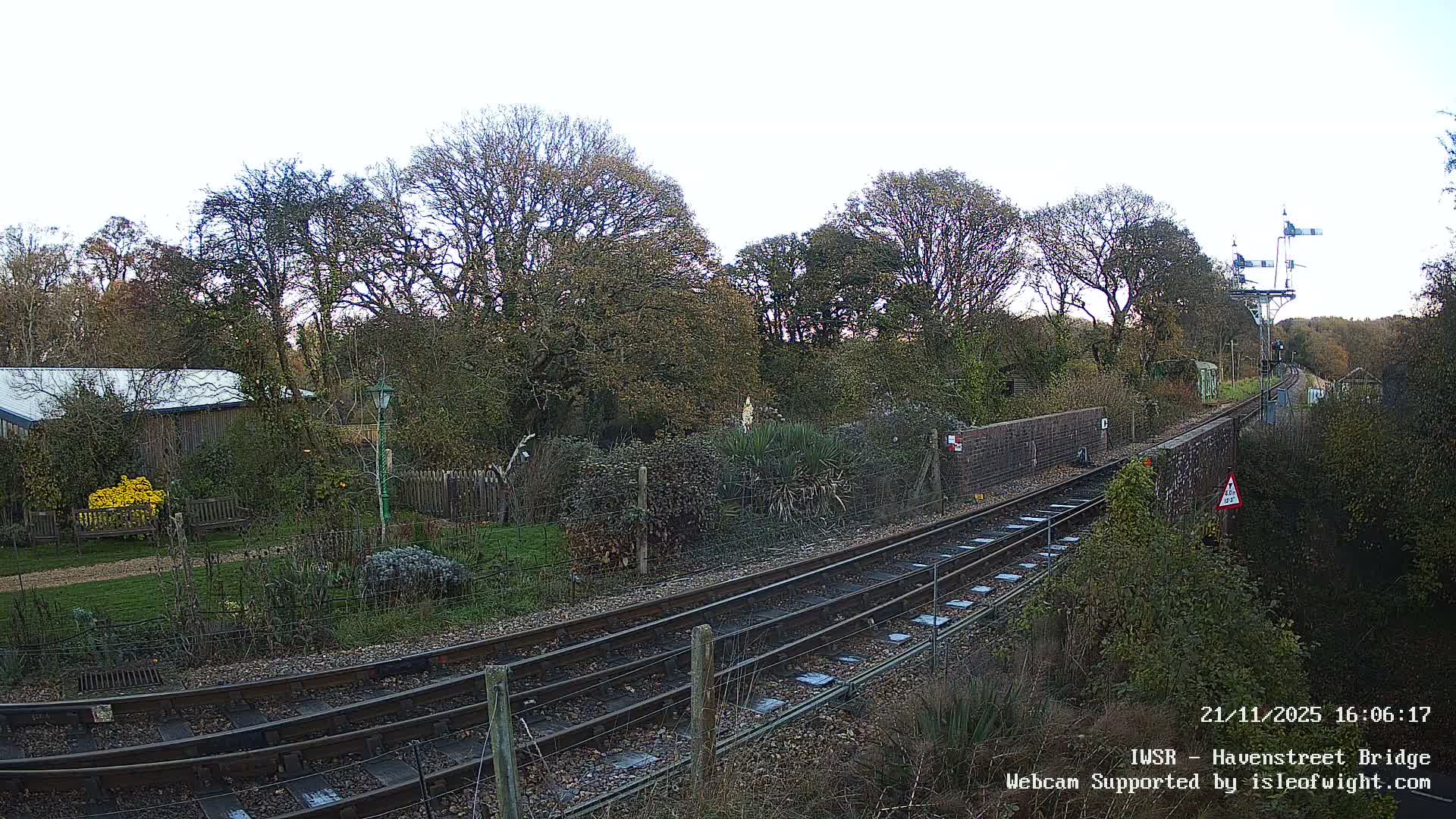 Isle of Wight Steam Railway, Havenstreet Railway Bridge Live Cam - Havenstreet & Ashey, Isle of Wight, Southeast, England, United Kingdom