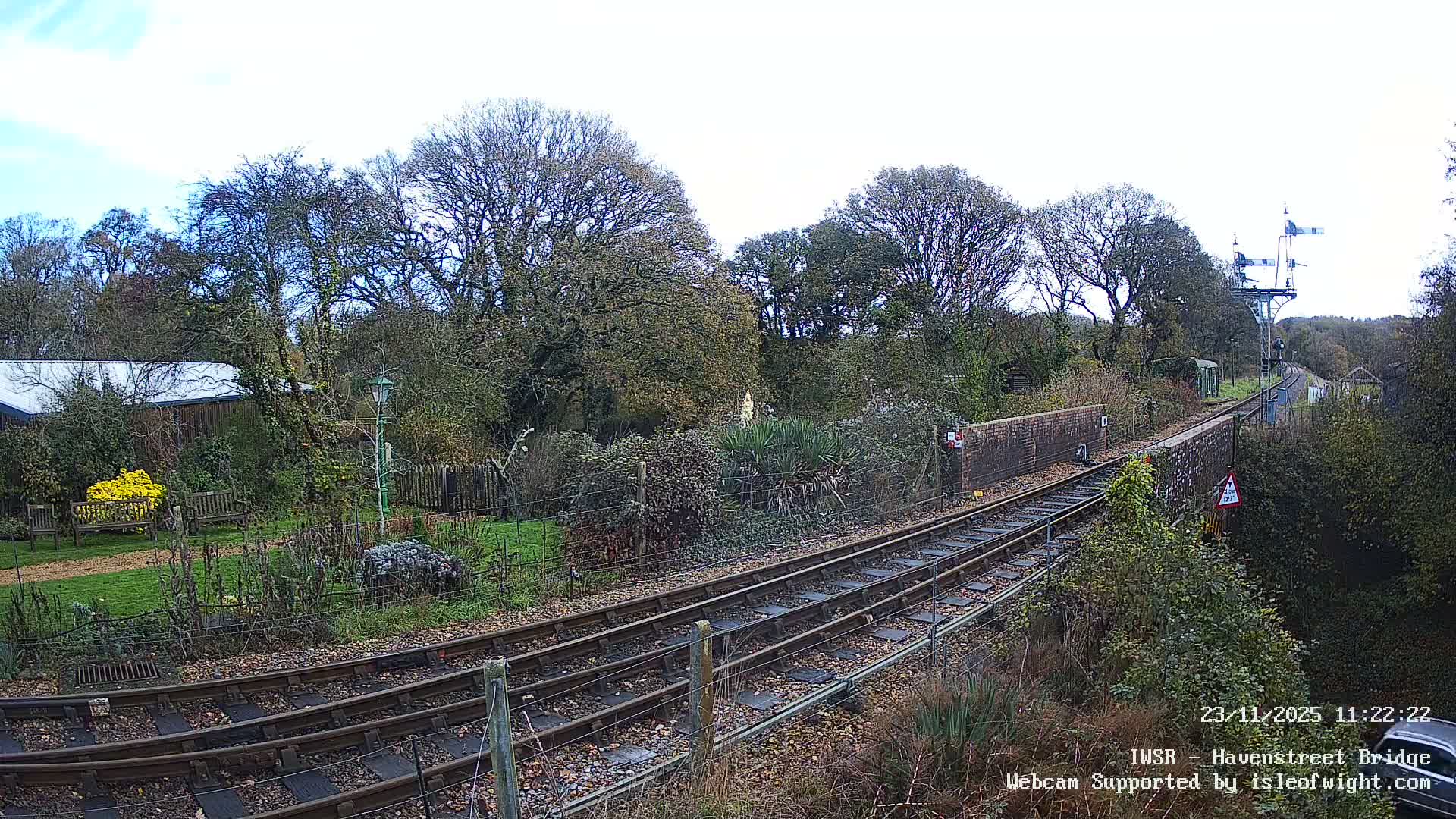 Isle of Wight Steam Railway, Havenstreet Railway Bridge Live Cam - Havenstreet & Ashey, Isle of Wight, Southeast, England, United Kingdom
