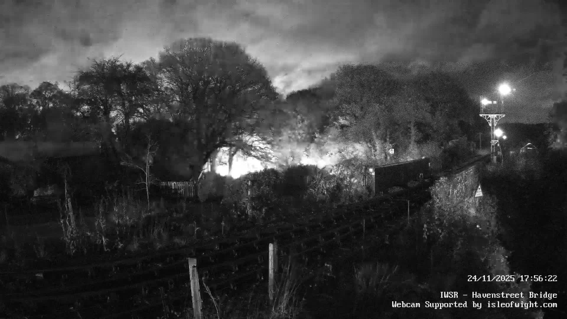 Isle of Wight Steam Railway, Havenstreet Railway Bridge Live Cam - Havenstreet & Ashey, Isle of Wight, Southeast, England, United Kingdom