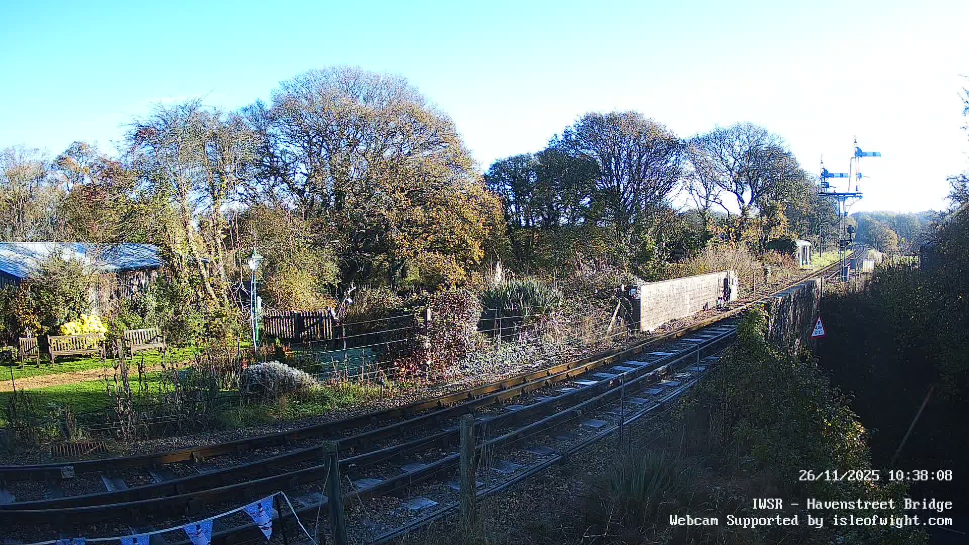 Isle of Wight Steam Railway, Havenstreet Railway Bridge Live Cam - Havenstreet & Ashey, Isle of Wight, Southeast, England, United Kingdom