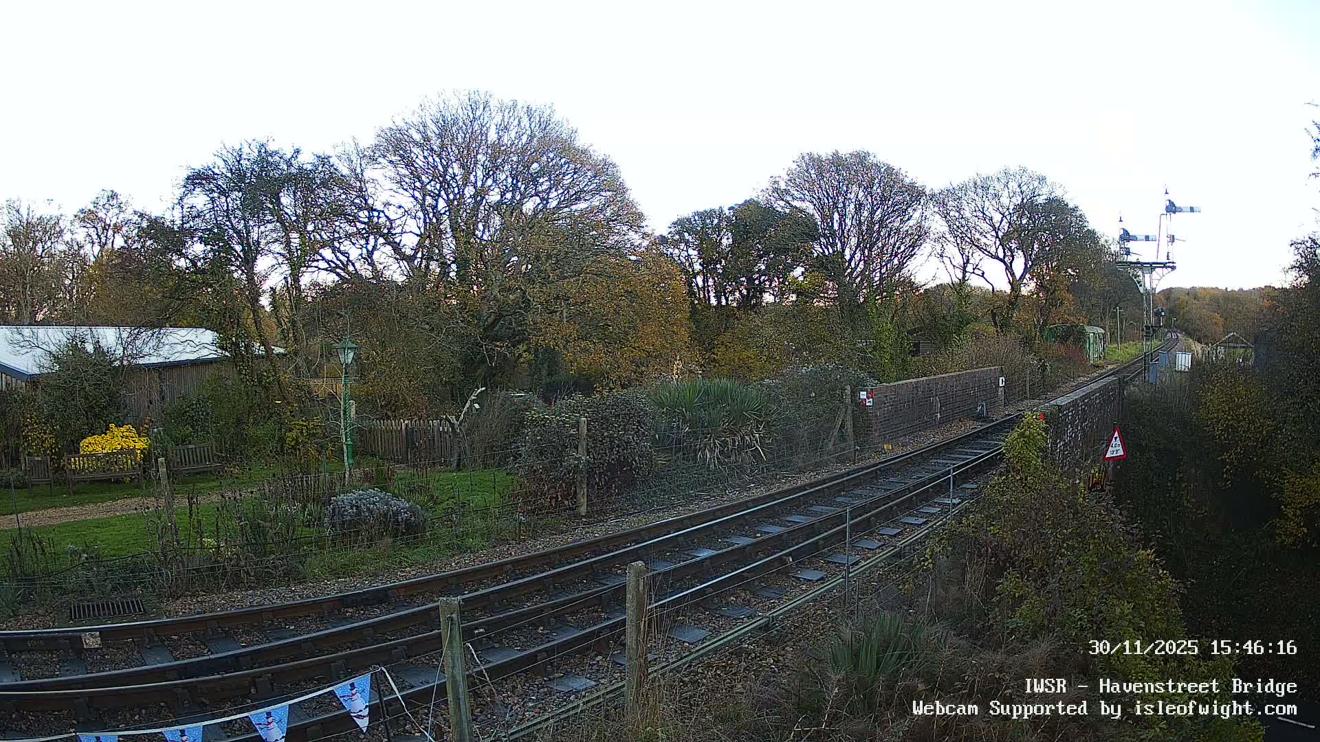 Isle of Wight Steam Railway, Havenstreet Railway Bridge Live Cam - Havenstreet & Ashey, Isle of Wight, Southeast, England, United Kingdom