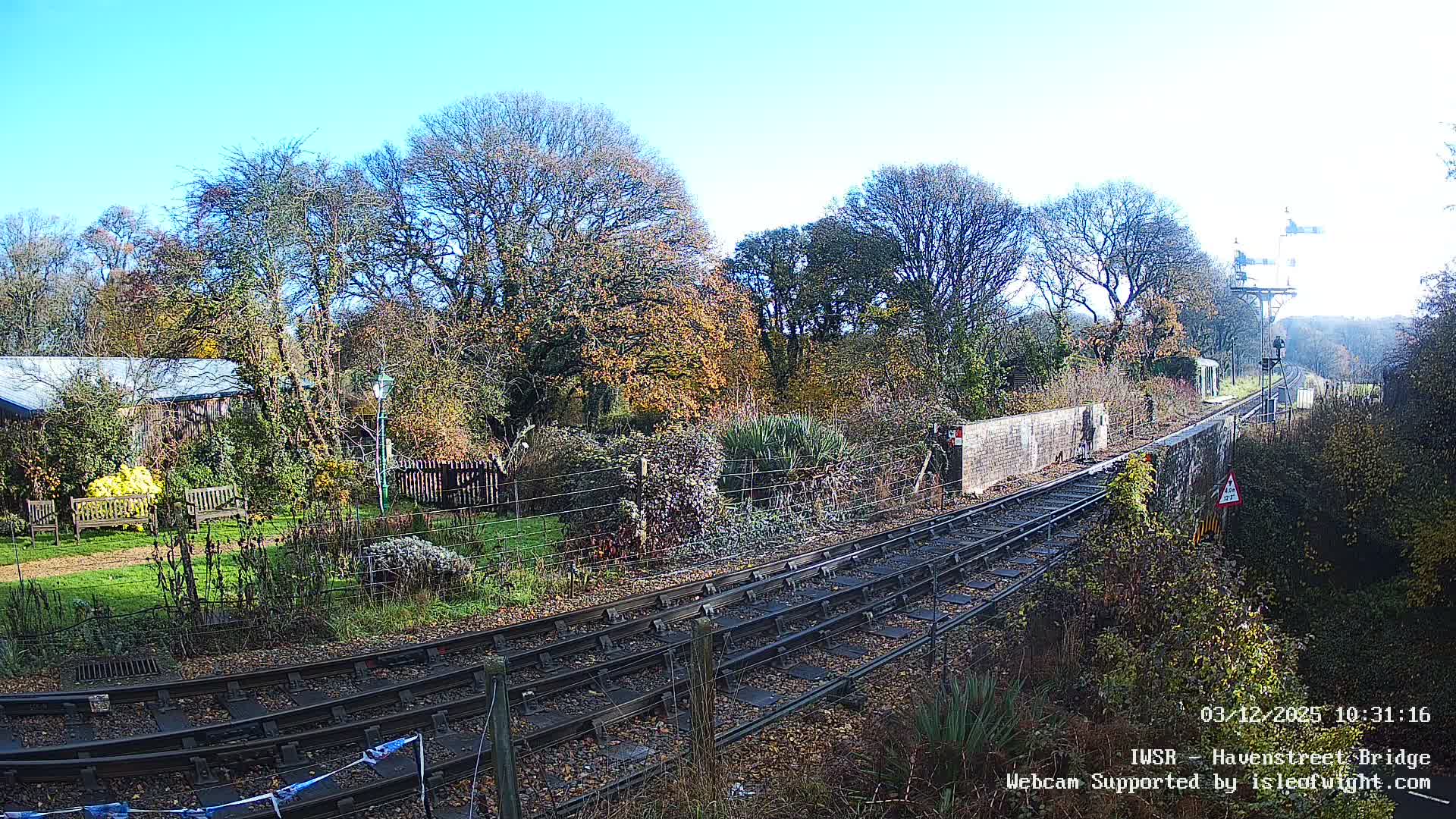 Isle of Wight Steam Railway, Havenstreet Railway Bridge Live Cam - Havenstreet & Ashey, Isle of Wight, Southeast, England, United Kingdom