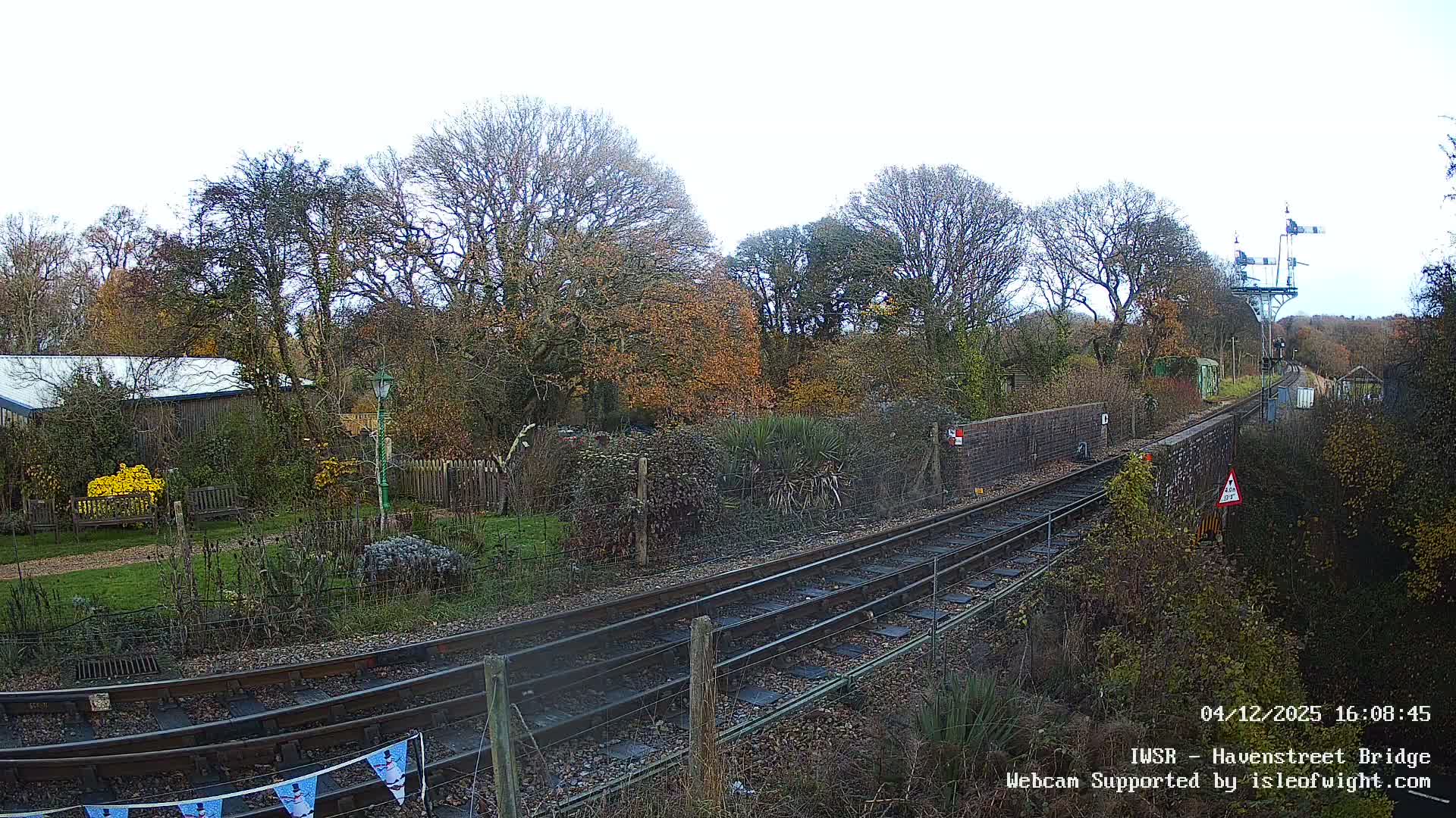 Isle of Wight Steam Railway, Havenstreet Railway Bridge Live Cam - Havenstreet & Ashey, Isle of Wight, Southeast, England, United Kingdom