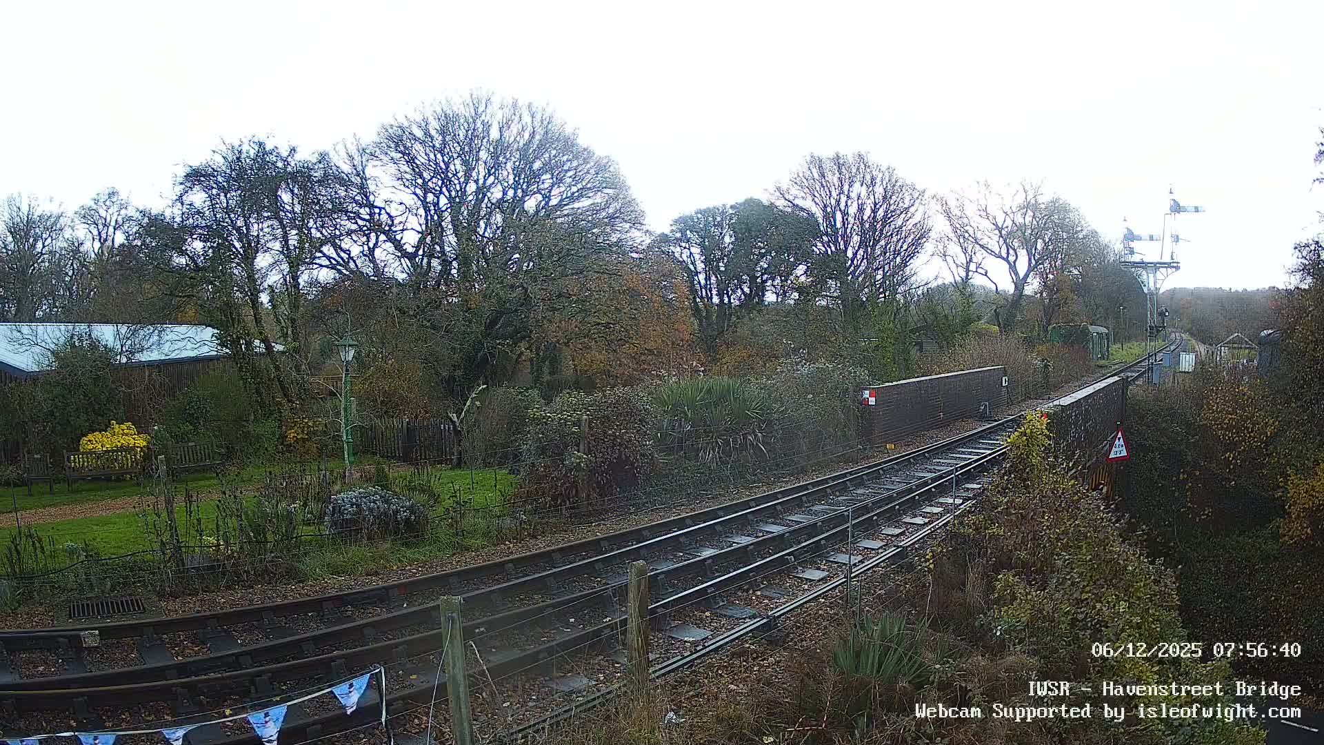 Isle of Wight Steam Railway, Havenstreet Railway Bridge Live Cam - Havenstreet & Ashey, Isle of Wight, Southeast, England, United Kingdom