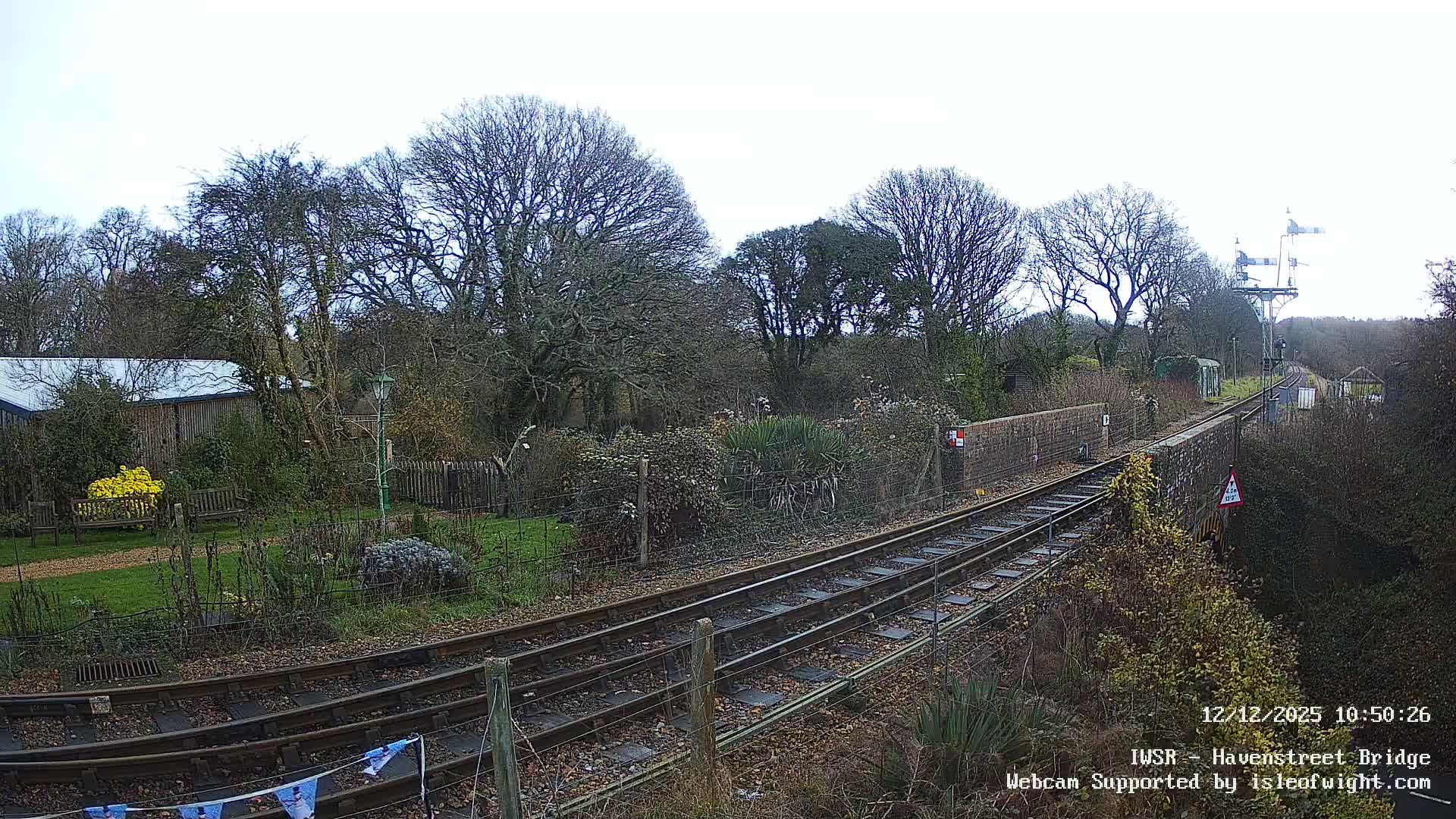 Isle of Wight Steam Railway, Havenstreet Railway Bridge Live Cam - Havenstreet & Ashey, Isle of Wight, Southeast, England, United Kingdom