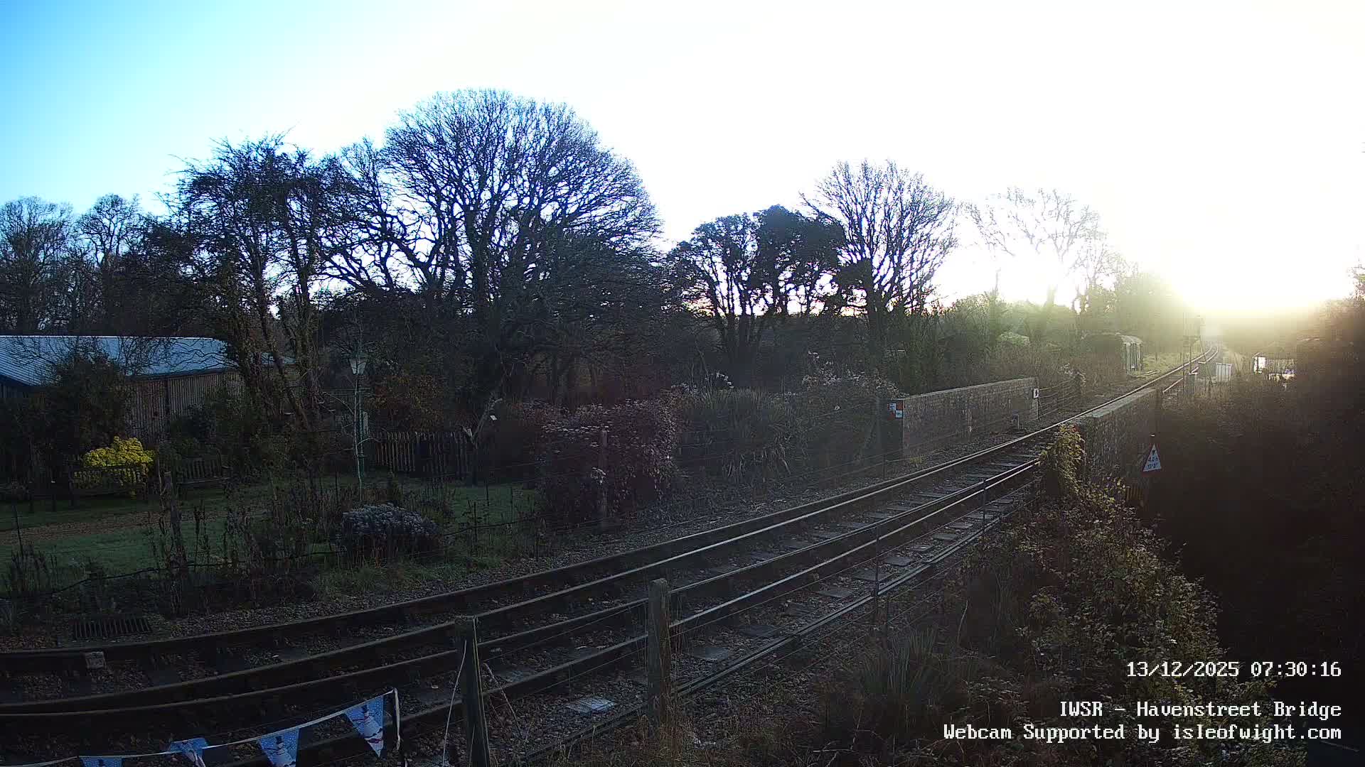 Isle of Wight Steam Railway, Havenstreet Railway Bridge Live Cam - Havenstreet & Ashey, Isle of Wight, Southeast, England, United Kingdom