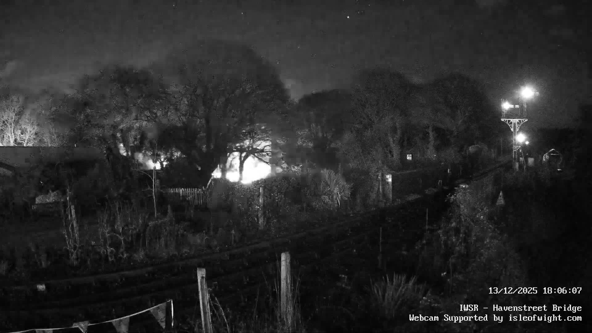 Isle of Wight Steam Railway, Havenstreet Railway Bridge Live Cam - Havenstreet & Ashey, Isle of Wight, Southeast, England, United Kingdom