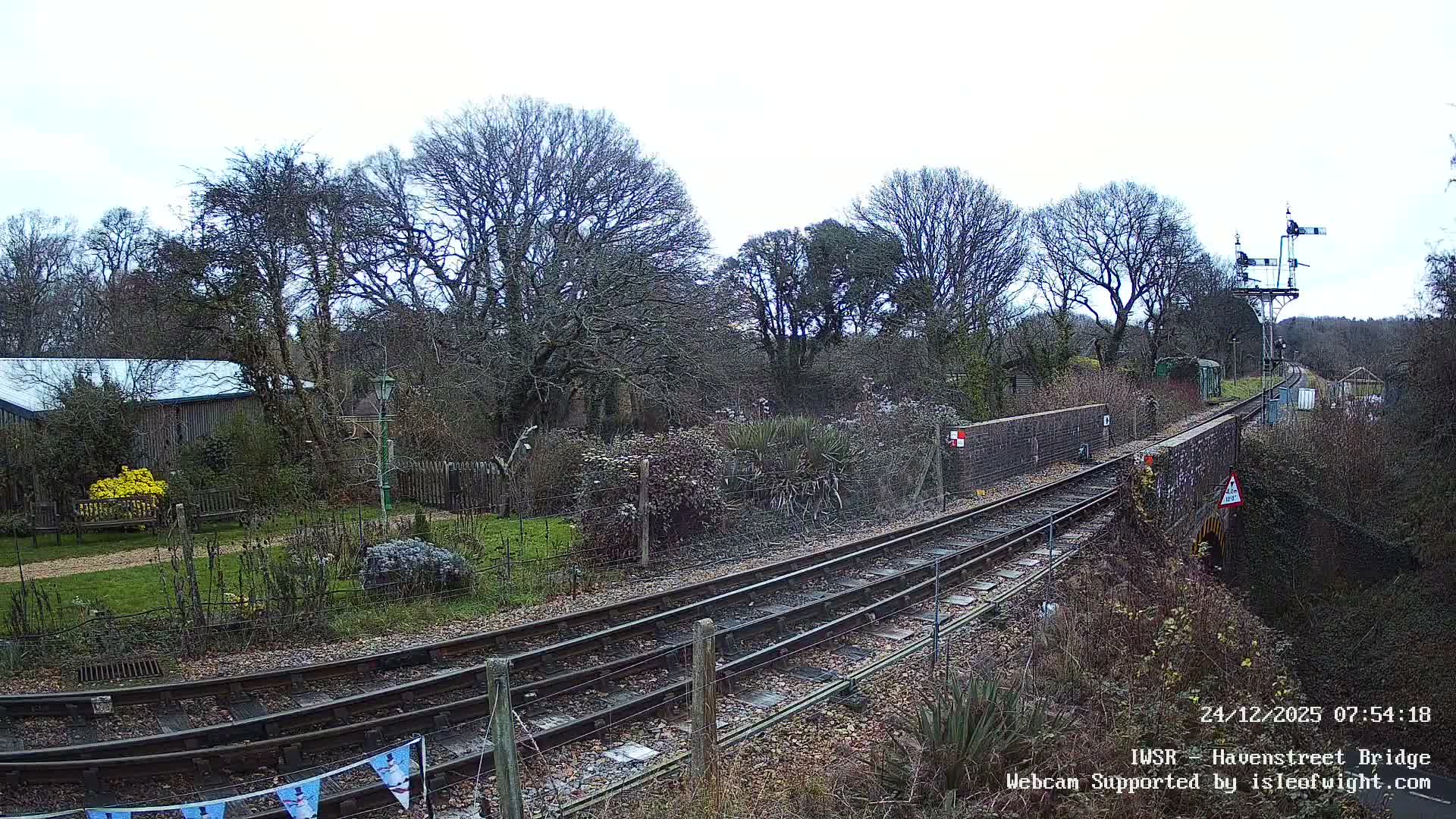 Isle of Wight Steam Railway, Havenstreet Railway Bridge Live Cam - Havenstreet & Ashey, Isle of Wight, Southeast, England, United Kingdom