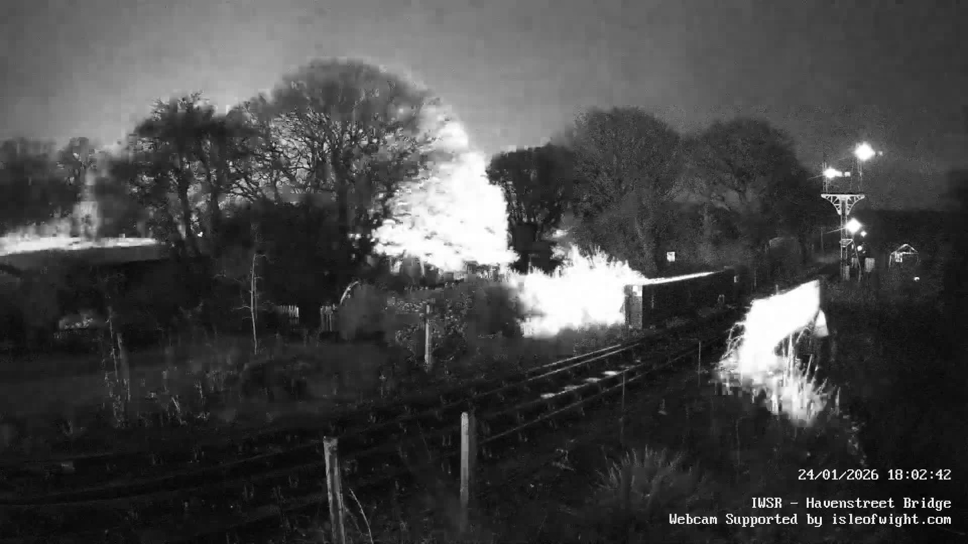 Isle of Wight Steam Railway, Havenstreet Railway Bridge Live Cam - Havenstreet & Ashey, Isle of Wight, Southeast, England, United Kingdom
